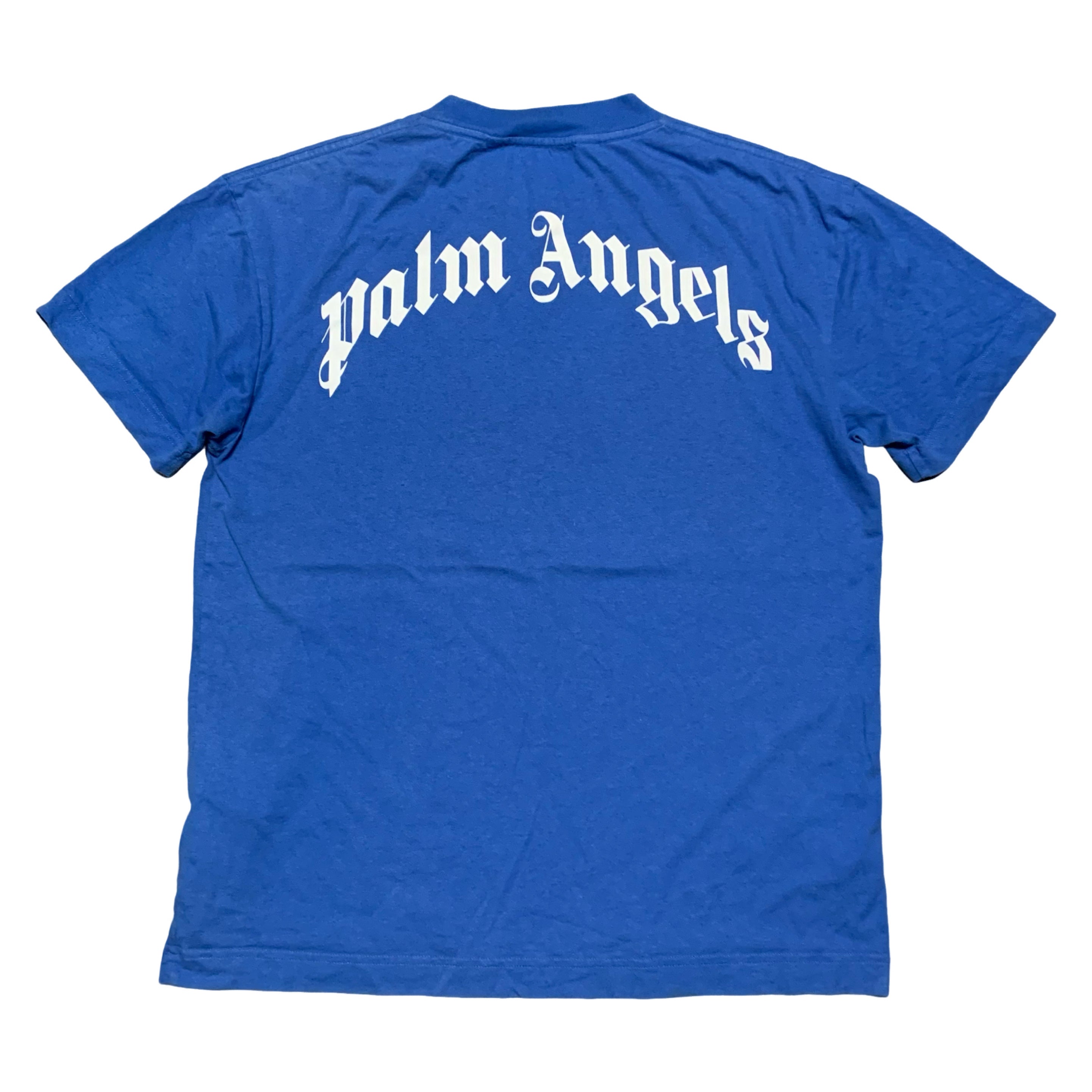 Palm Angels Medium Shark Graphic Blue Tee