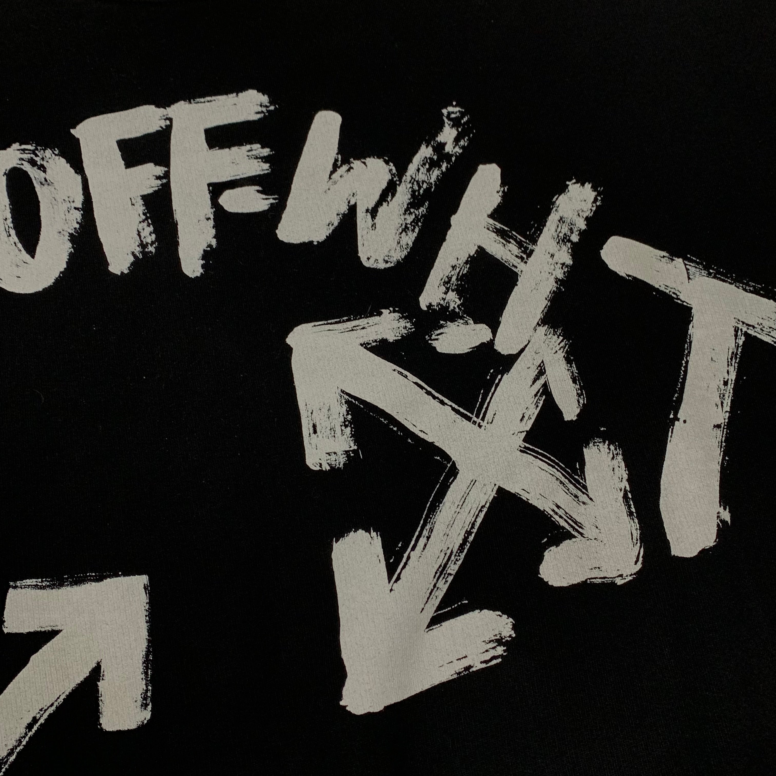 Off White Large Sweatshirt Paint Arrows Skate Black Sweatshirt Crewneck Virgil Abloh