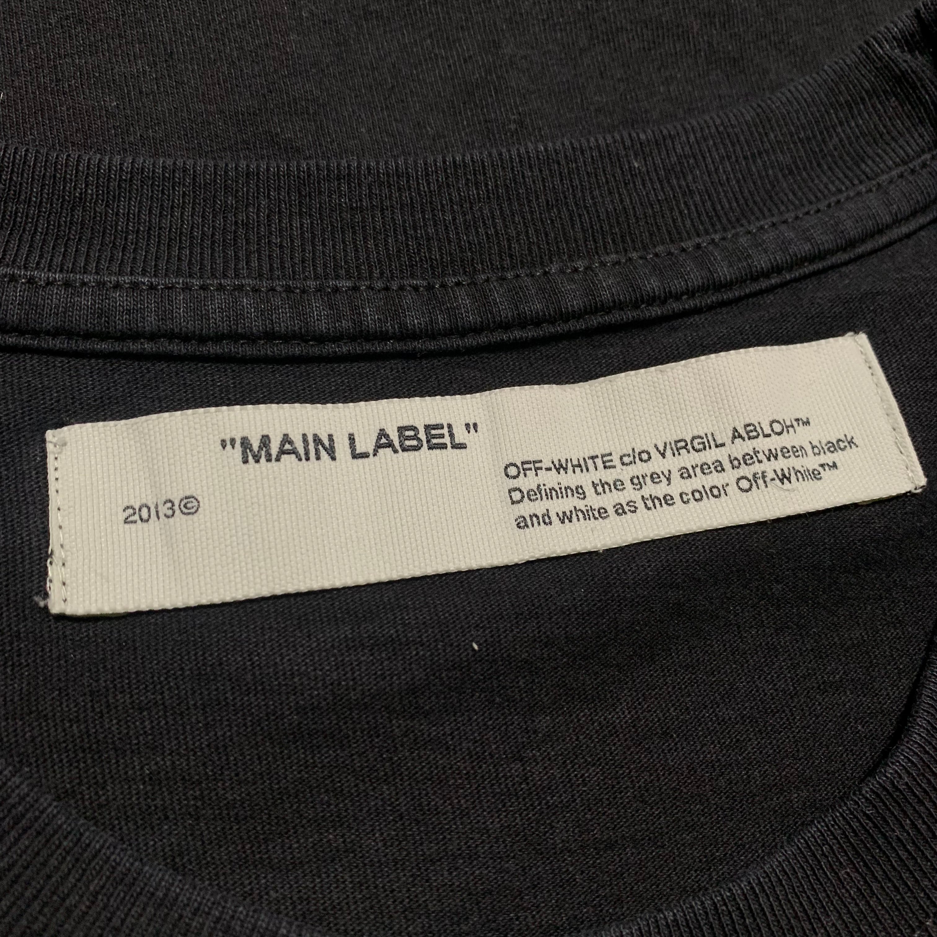 Off White XS Arrows Graphic Black Tee Short Sleeves Virgil Abloh