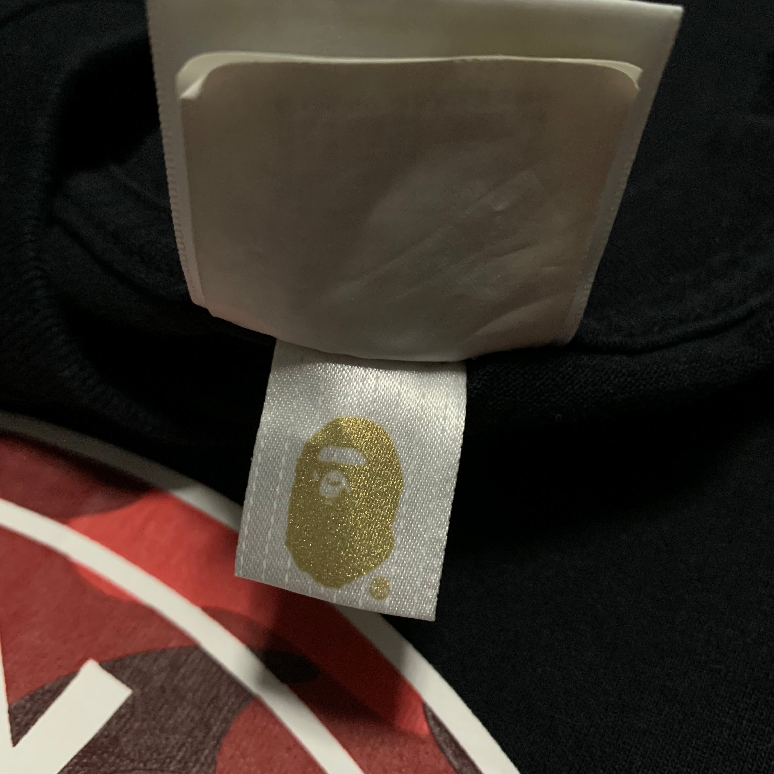 Bape Large Busy Works Red Camo Black Tee A Bathing Ape