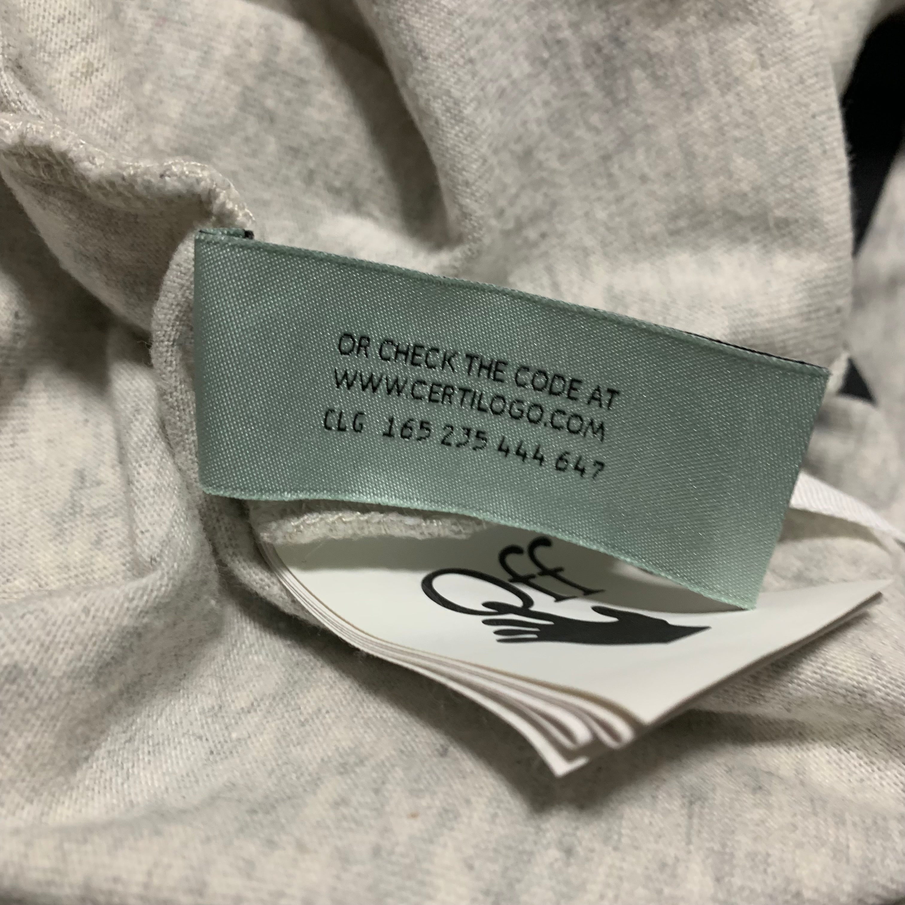 Off White Small Hand Shake Arrows Grey Tee Virgil Abloh