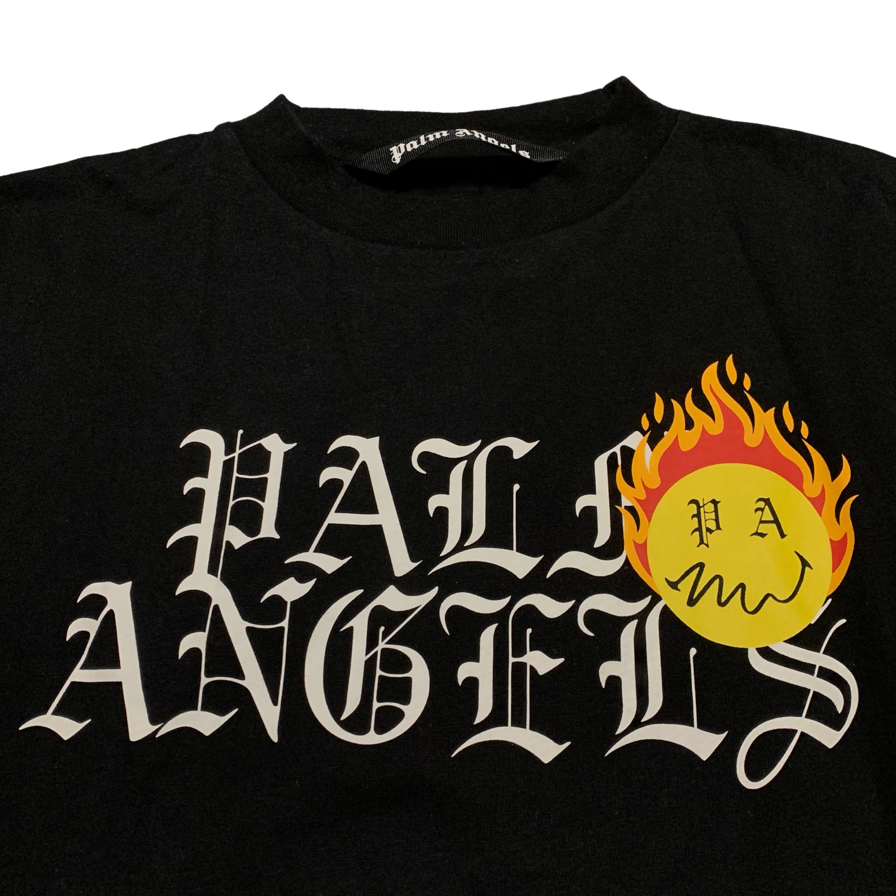Palm Angels Small Burning Head Logo Black Tee