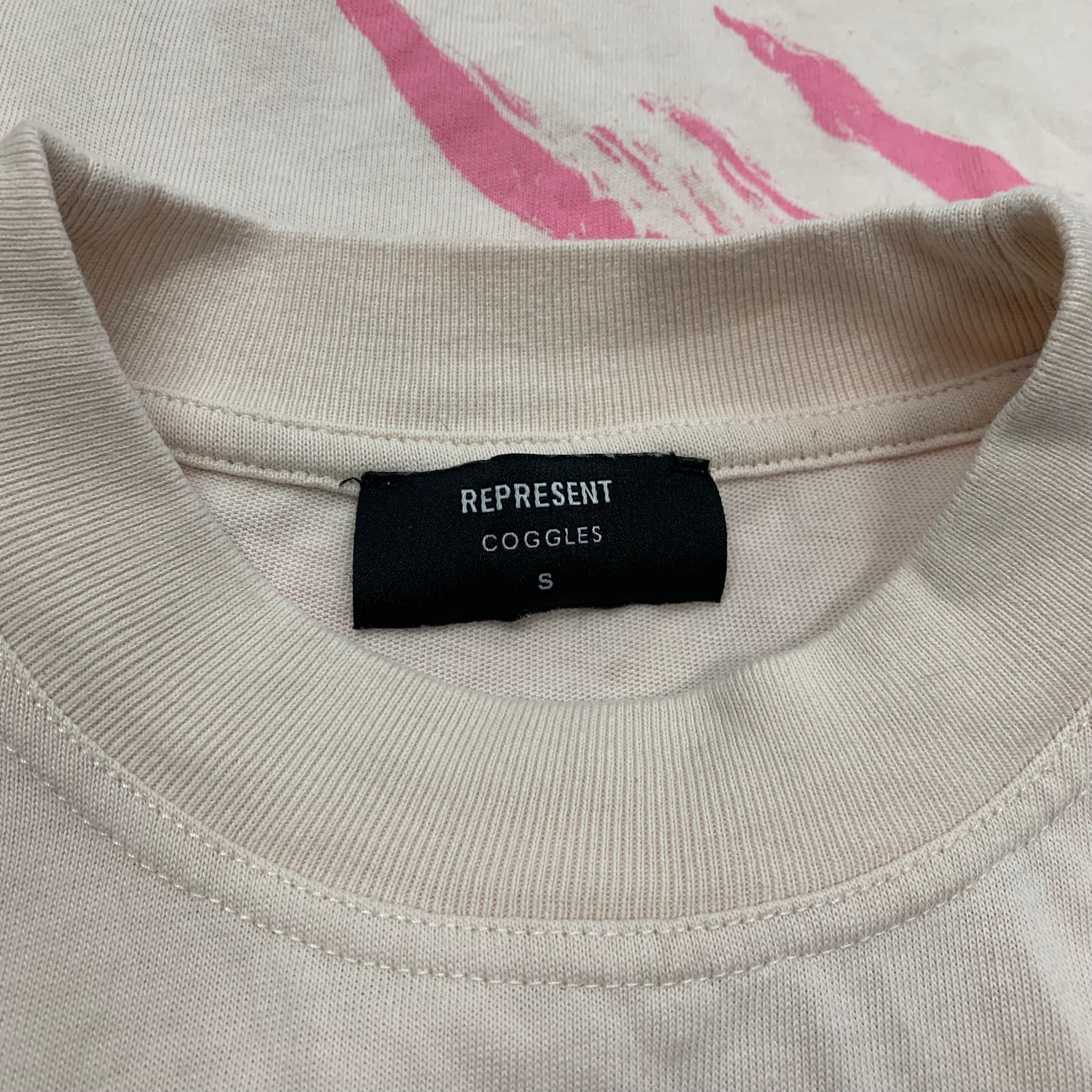 Represent Small Tee Icarus Pink Pearl White T-Shirt Coggles Limited Edition
