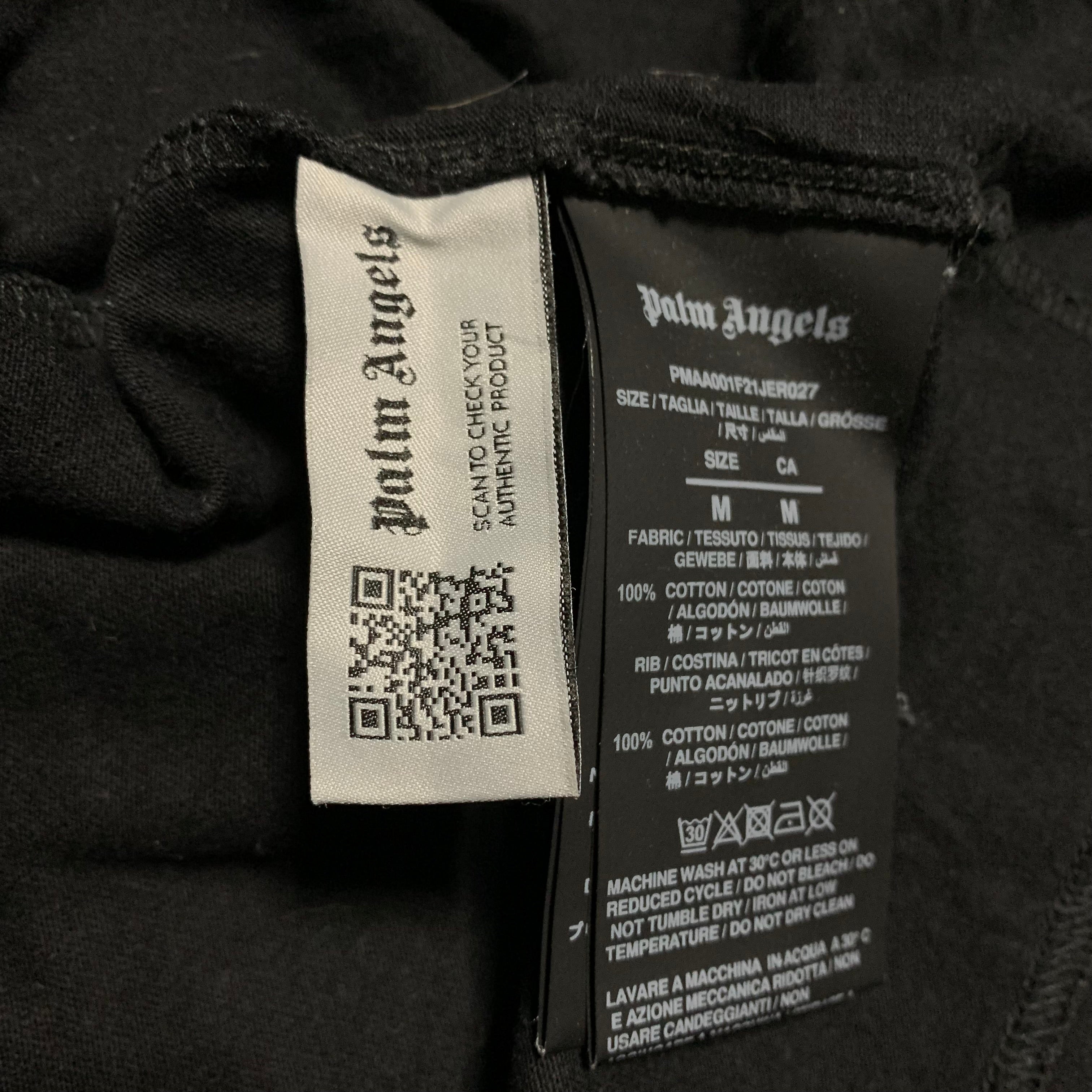 Palm Angels Medium Classic Bear Sprayed Star Black Tee