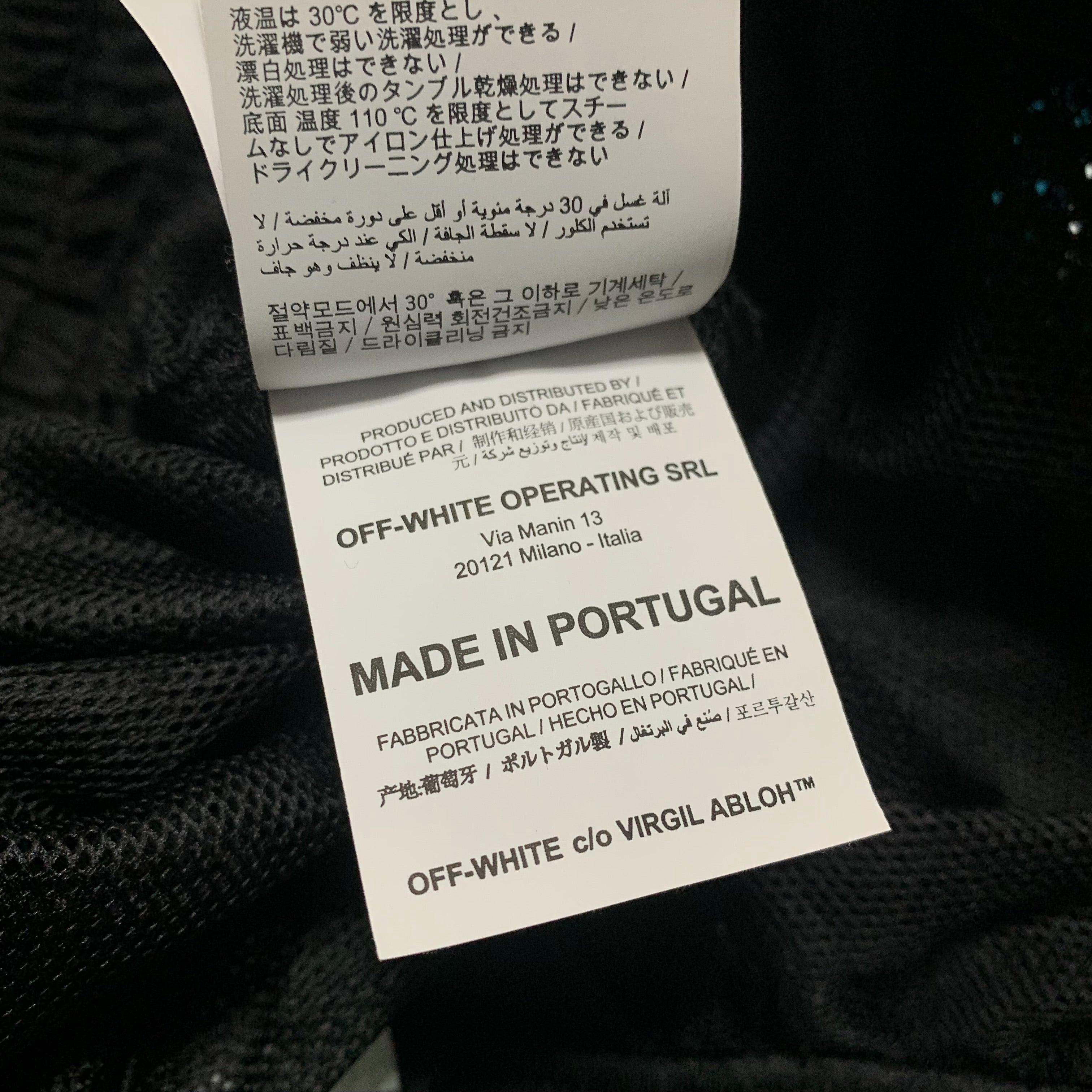 Off White Small Shorts Wavy Line Mesh Black Shorts Bottoms Virgil Abloh