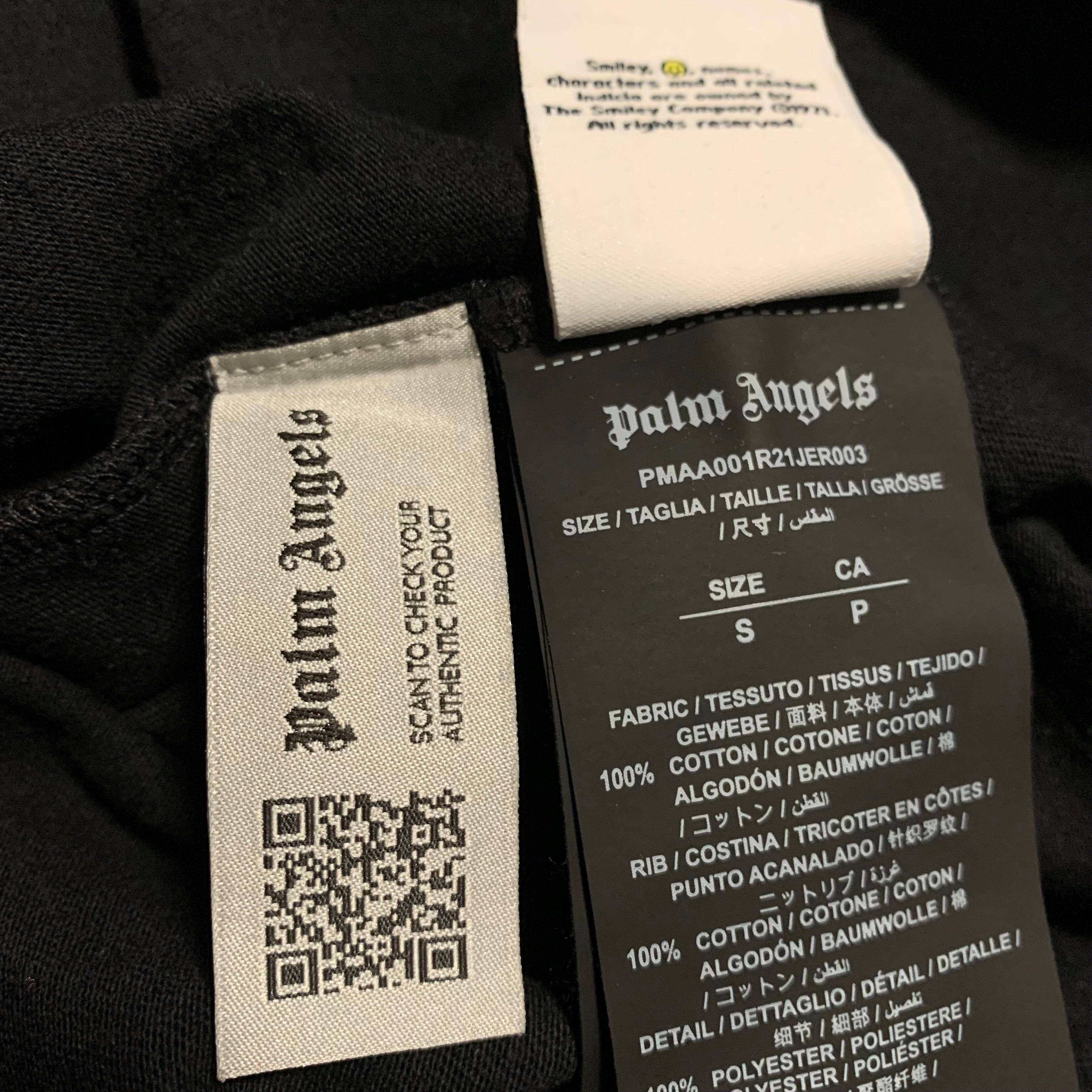 Palm Angels Small Burning Head Logo Black Tee