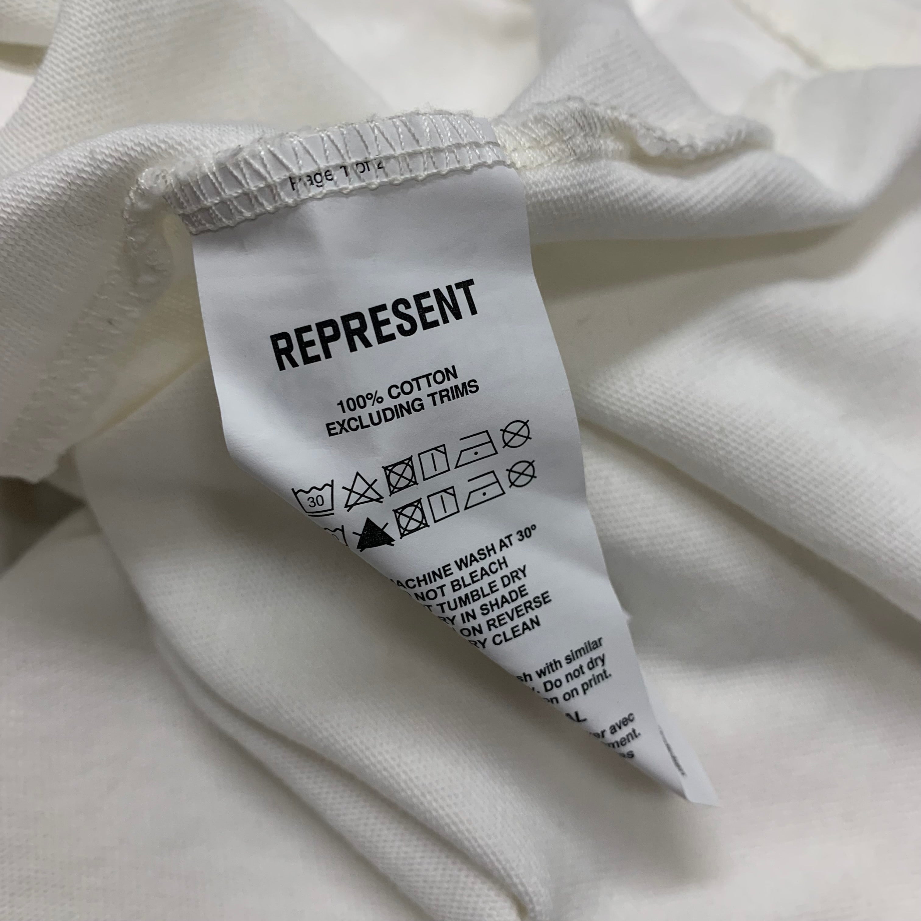 Represent Medium Reborn Horizons Flat White T-Shirt