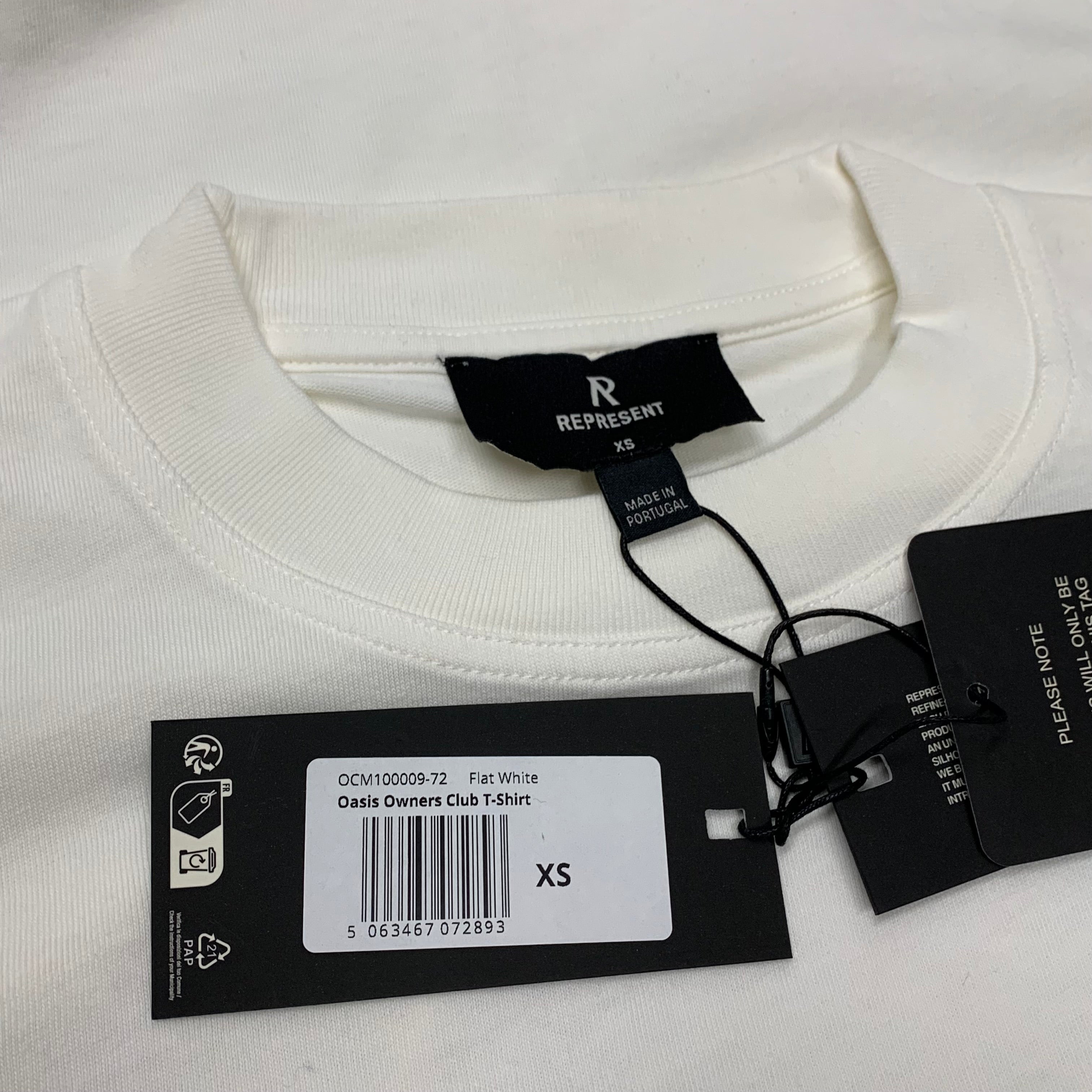 Represent XS Tee Oasis Owners Club Flat White T-Shirt