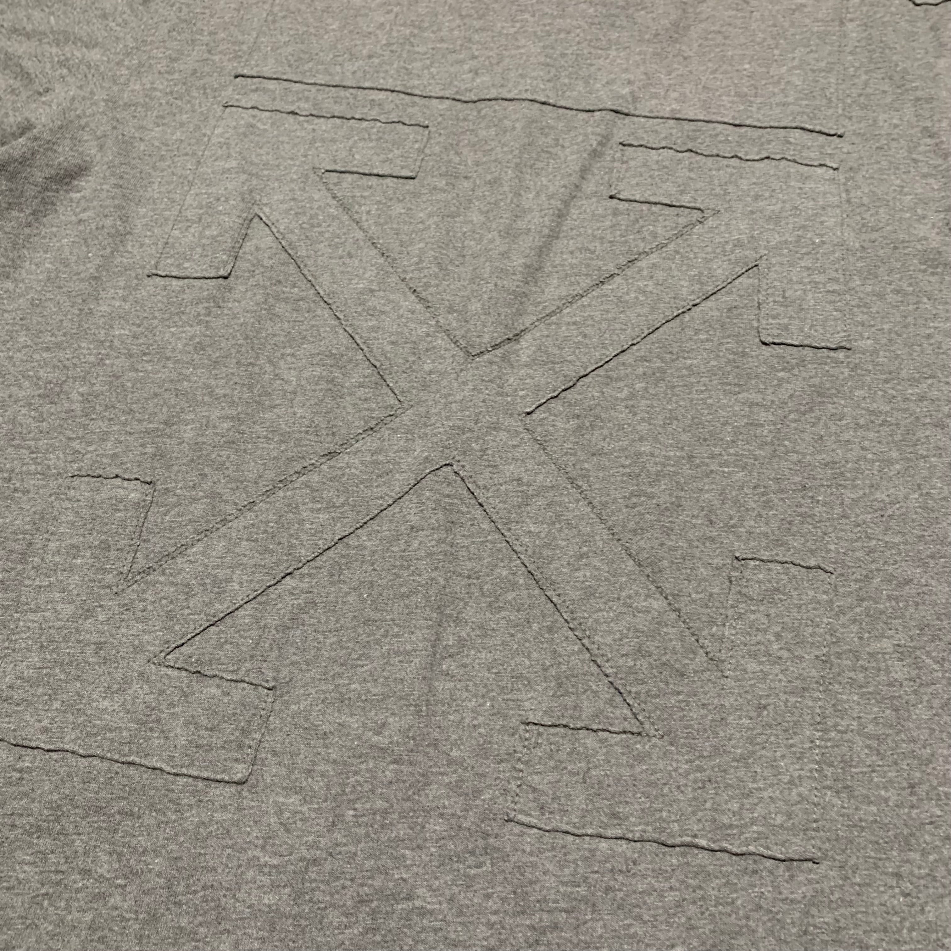 Off White Medium Arrows Graphic Grey Tee Virgil Abloh