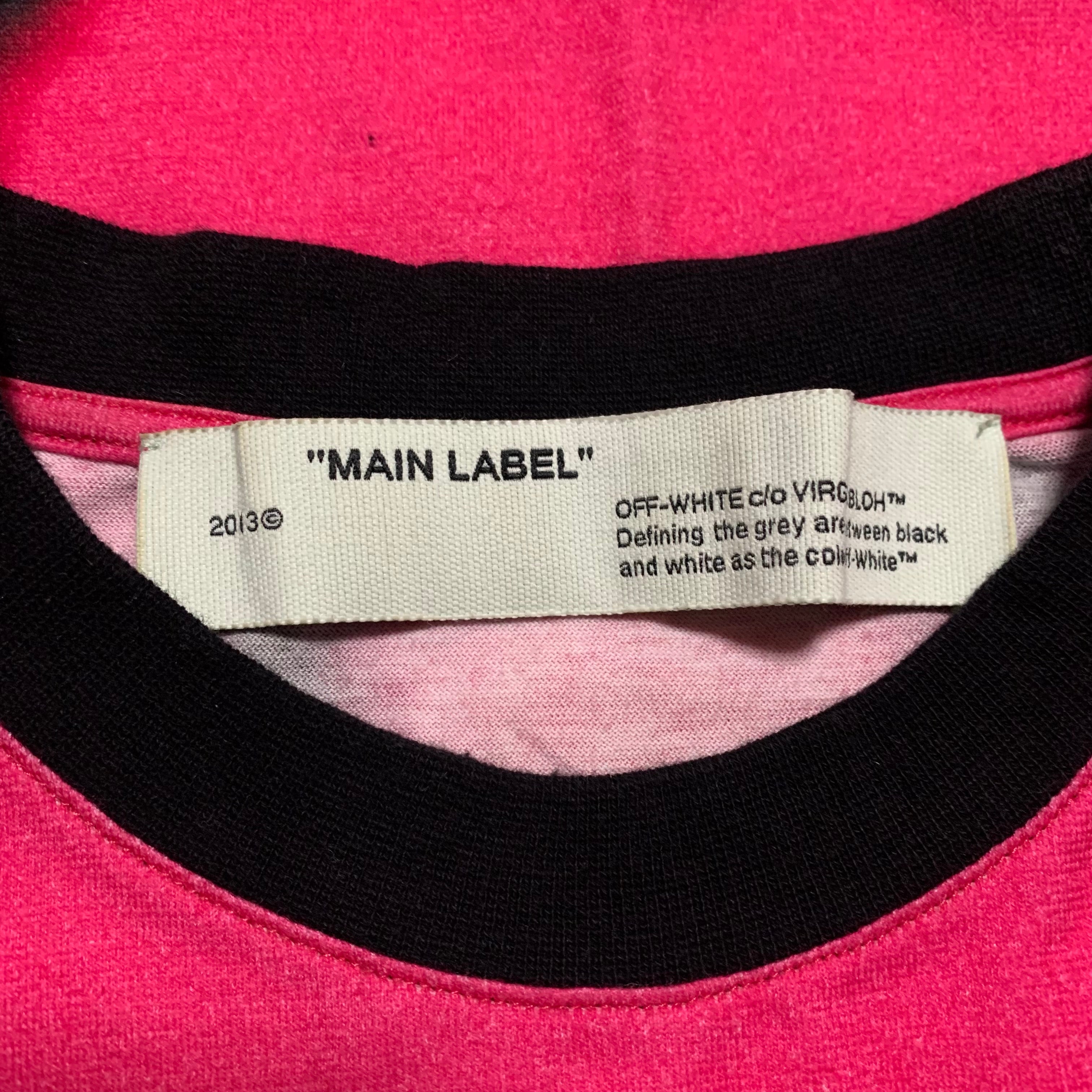 Off White XS Pink Tie Dye Black Tee Virgil Abloh