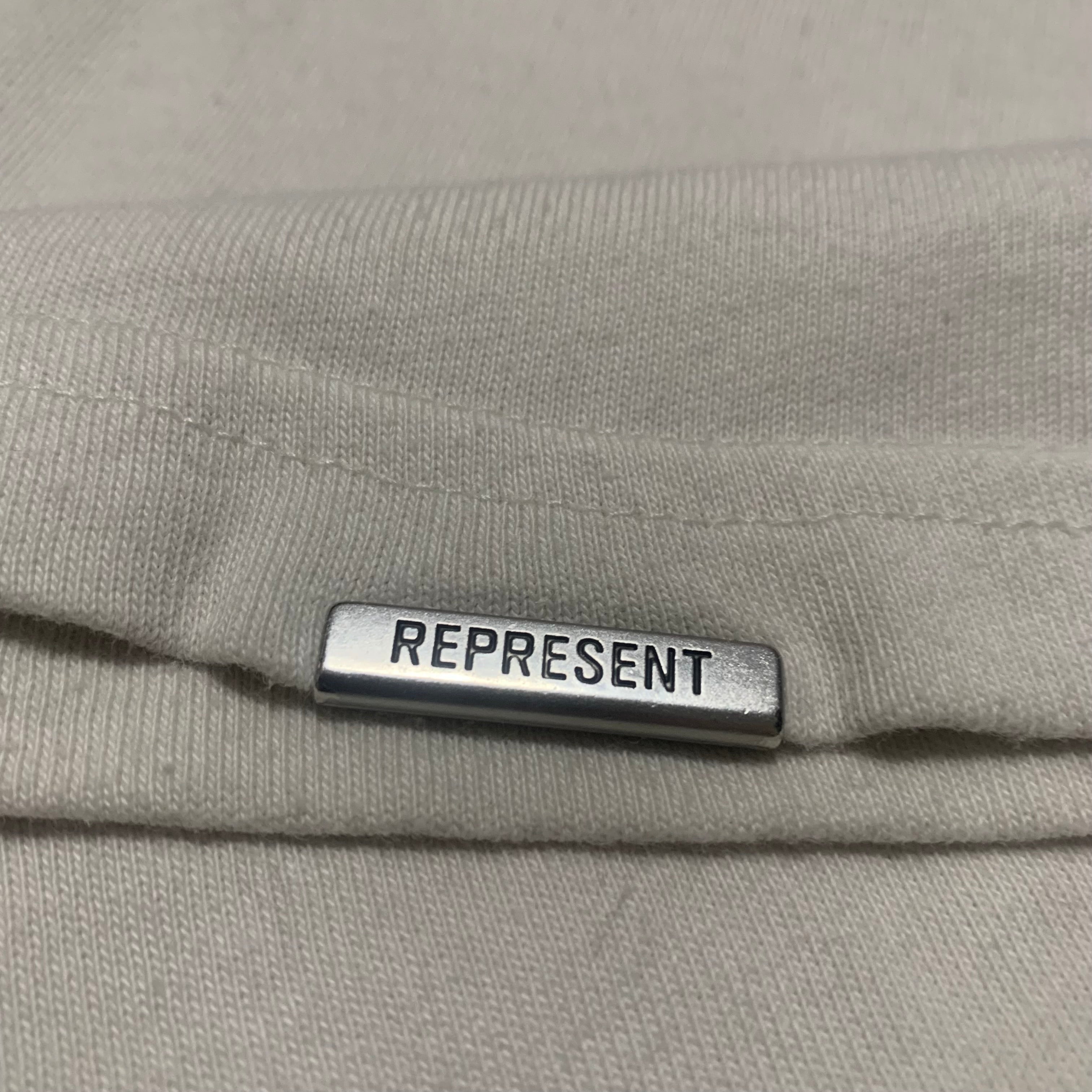 Represent Large Chrome Angel Flat White Tee
