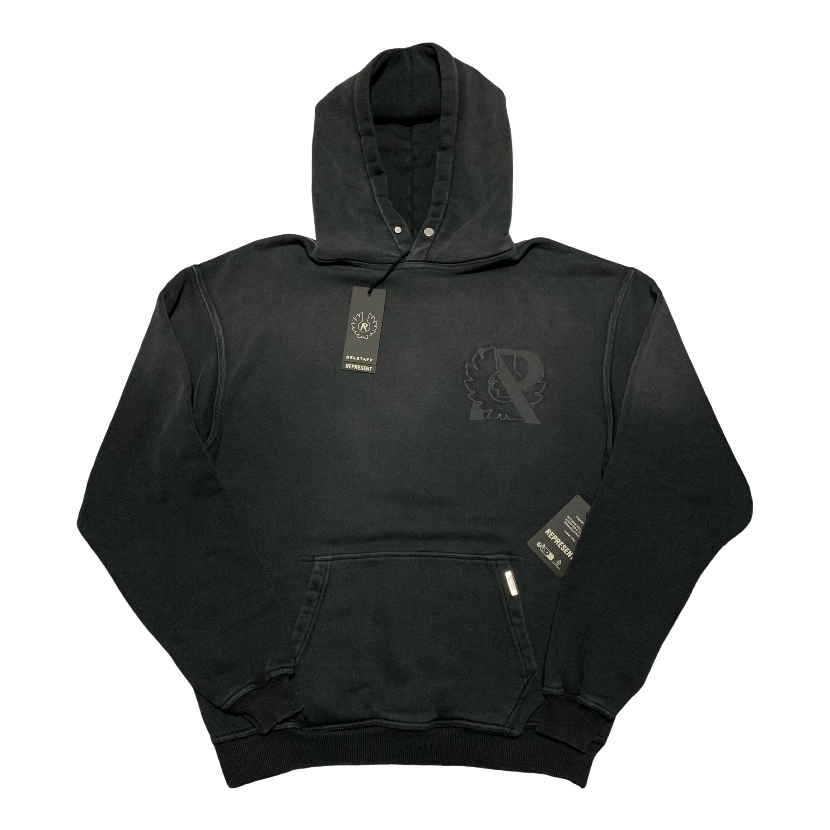 Represent Small Belstaff Outline Phoenix Hoodie Shadow Black (RRP £190)