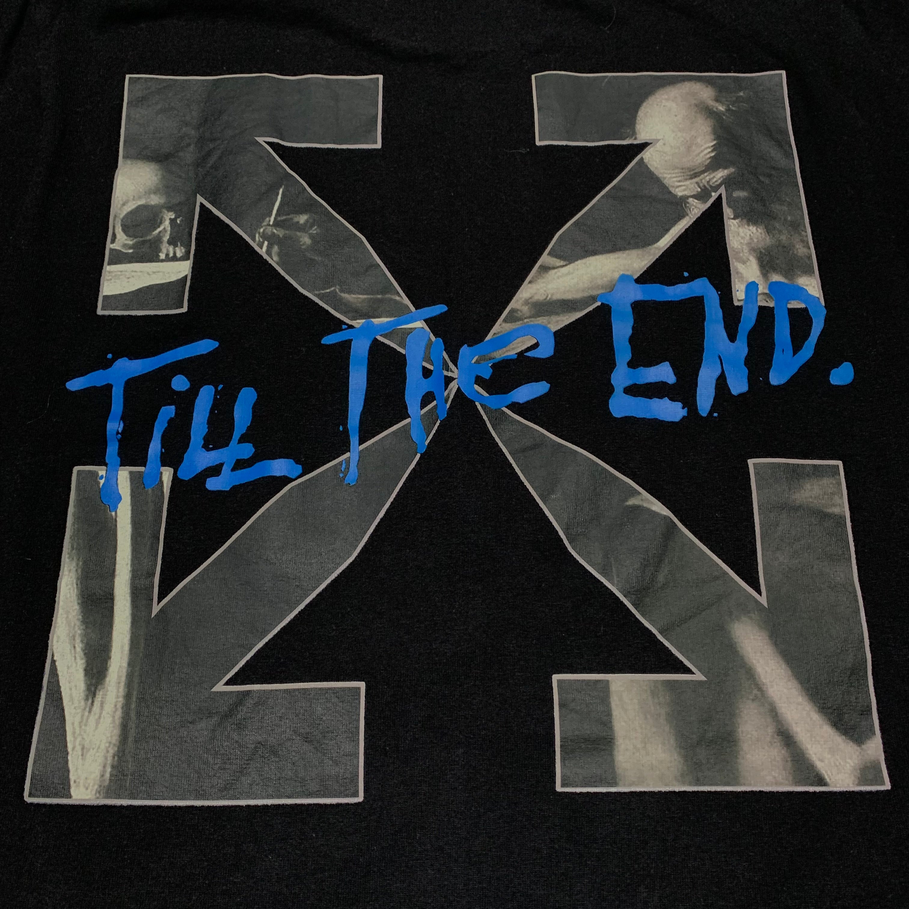 Off White Small Caravaggio Arrows Black Tee 'Till The End' Virgil Abloh