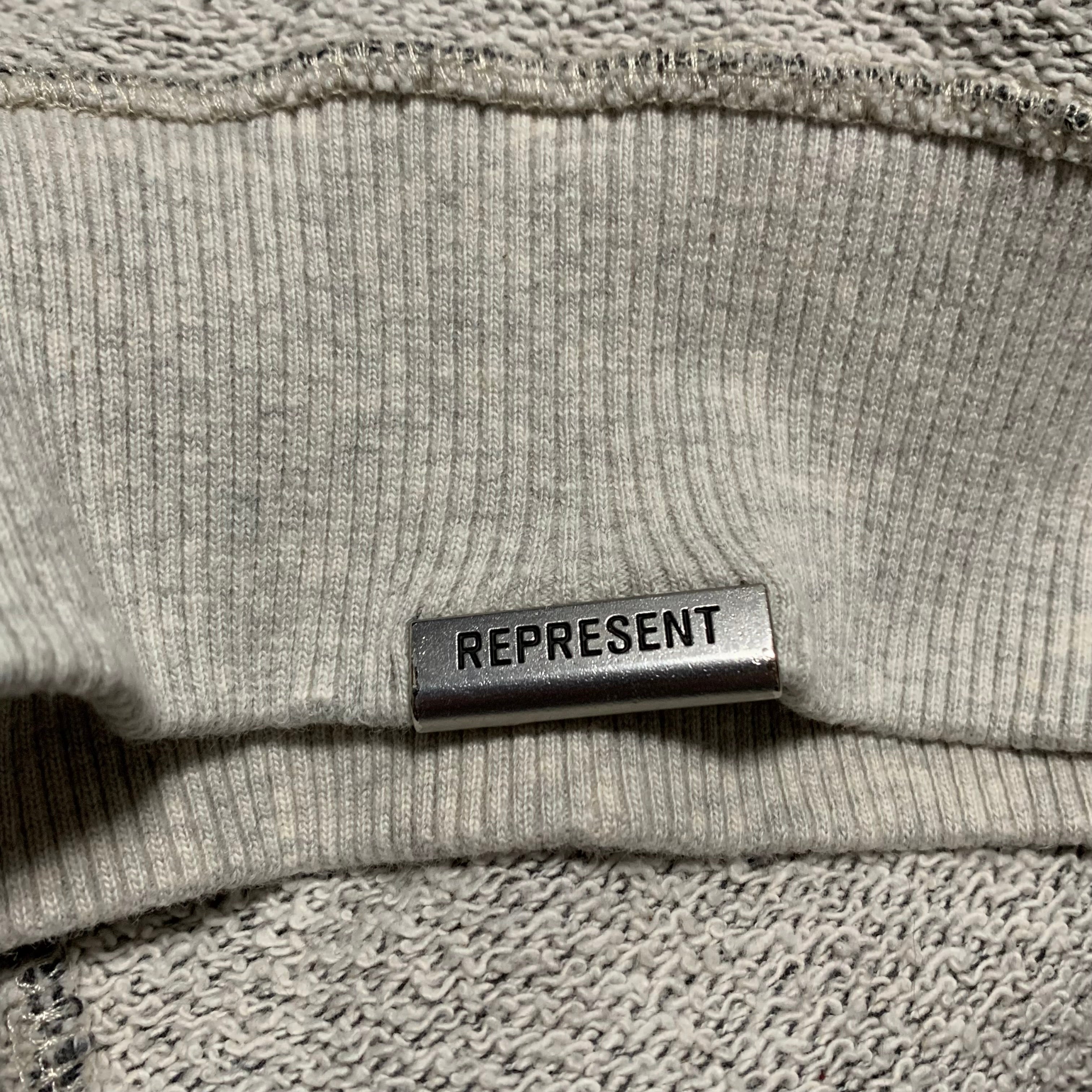 Represent XS Blanks Grey Heavyweight Crewneck Sweatshirt