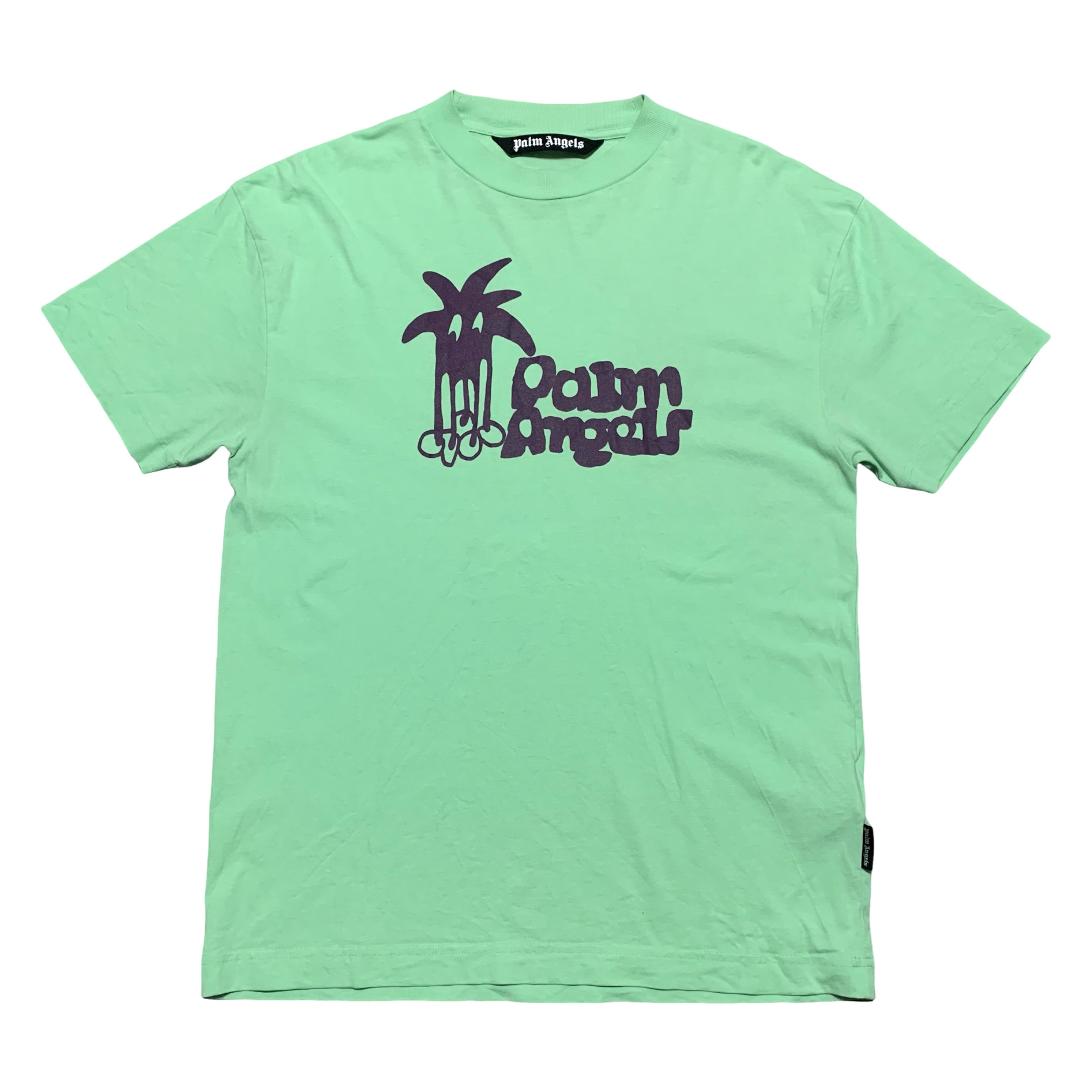 Palm Angels Large Tee Sketchy Douby Classic Mint Green T-Shirt