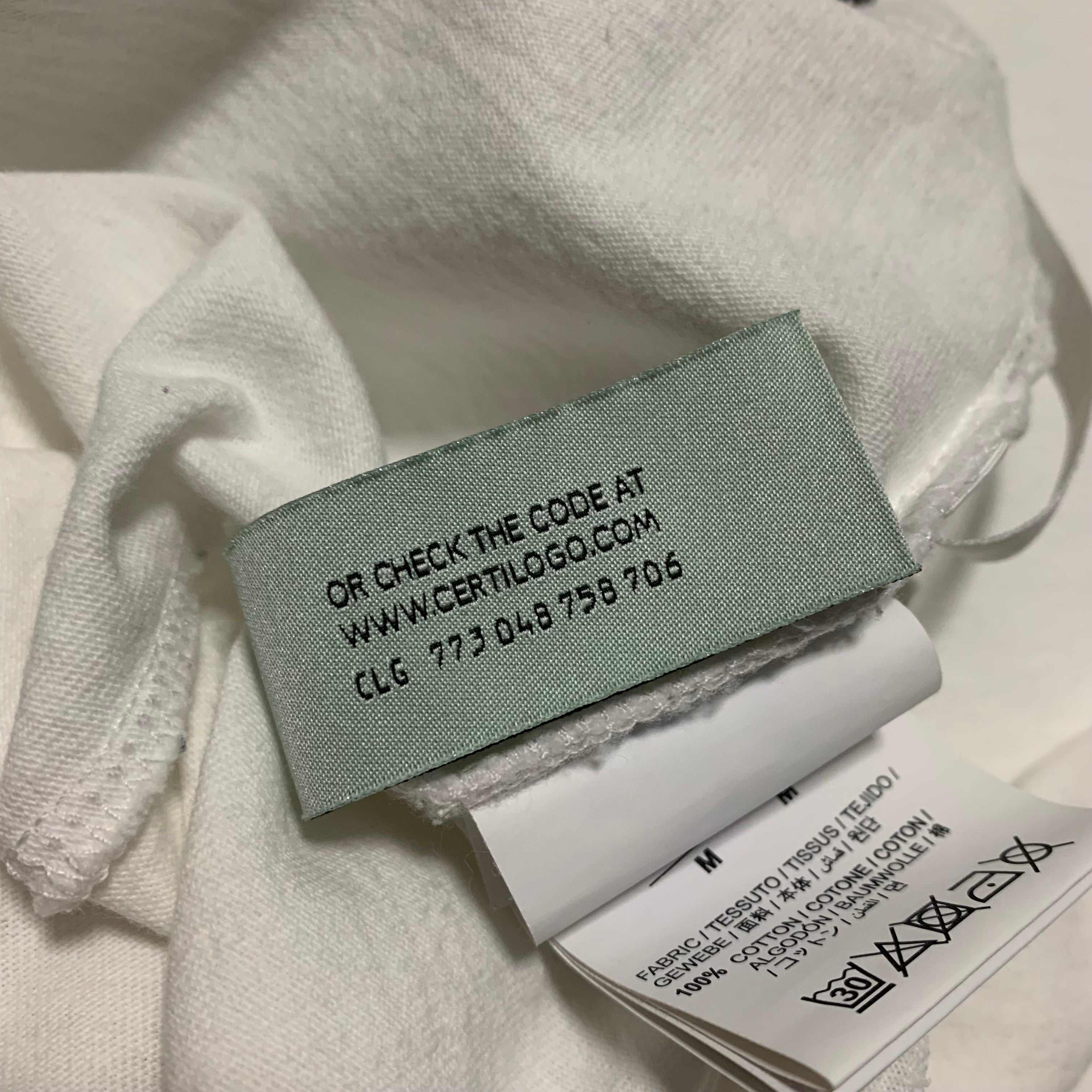 Off White Medium Hand Logo White Tee Virgil Abloh