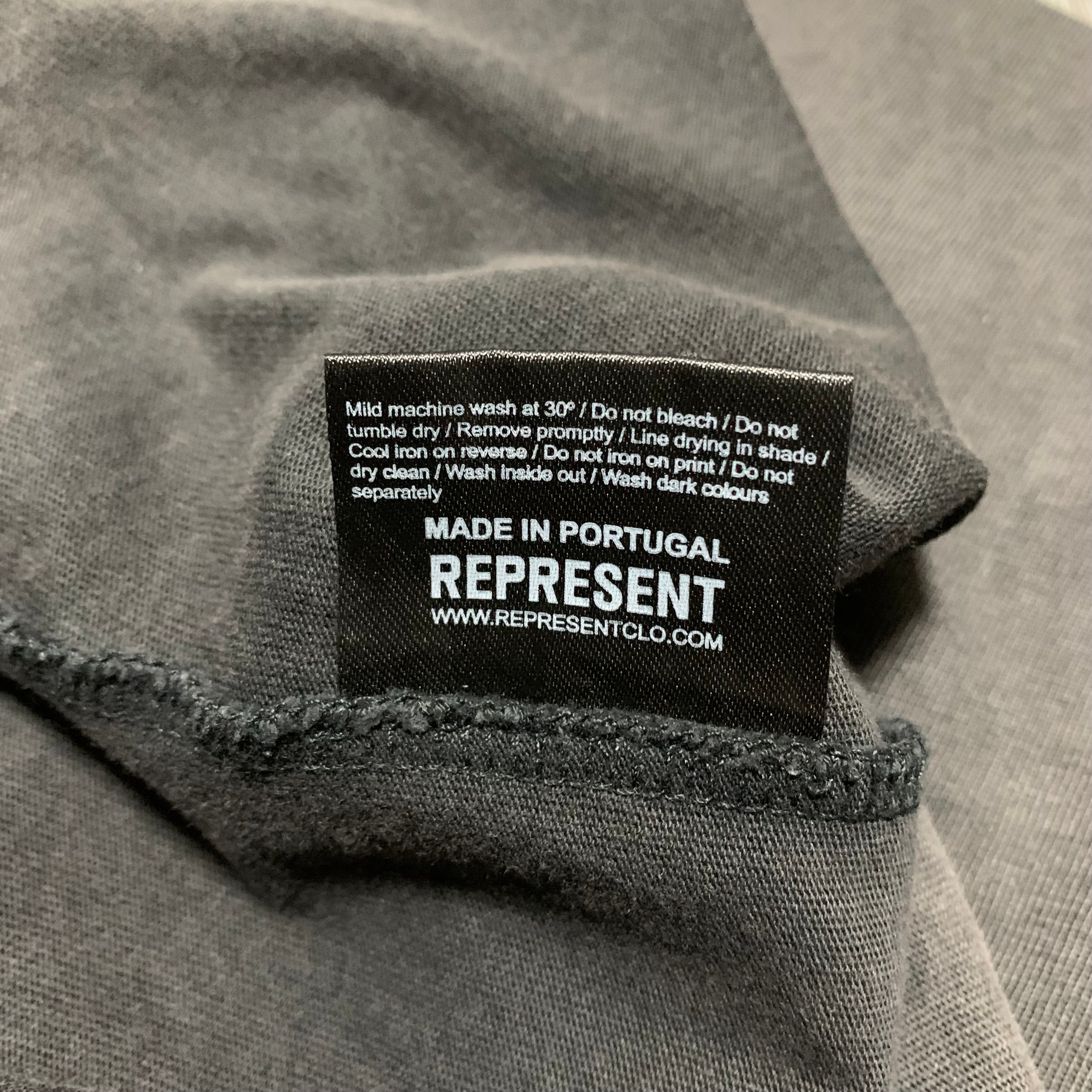 Represent Large Mascot Vintage Grey Pocket Tee