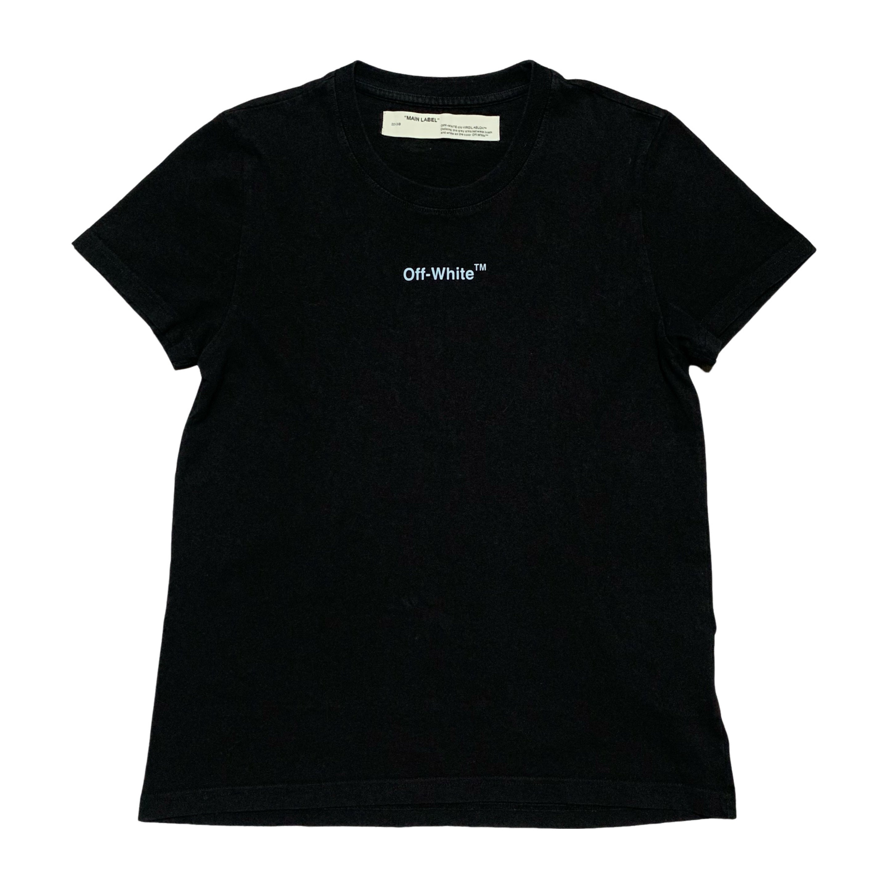 Off White XS Arrows Graphic Black Tee Short Sleeves Virgil Abloh