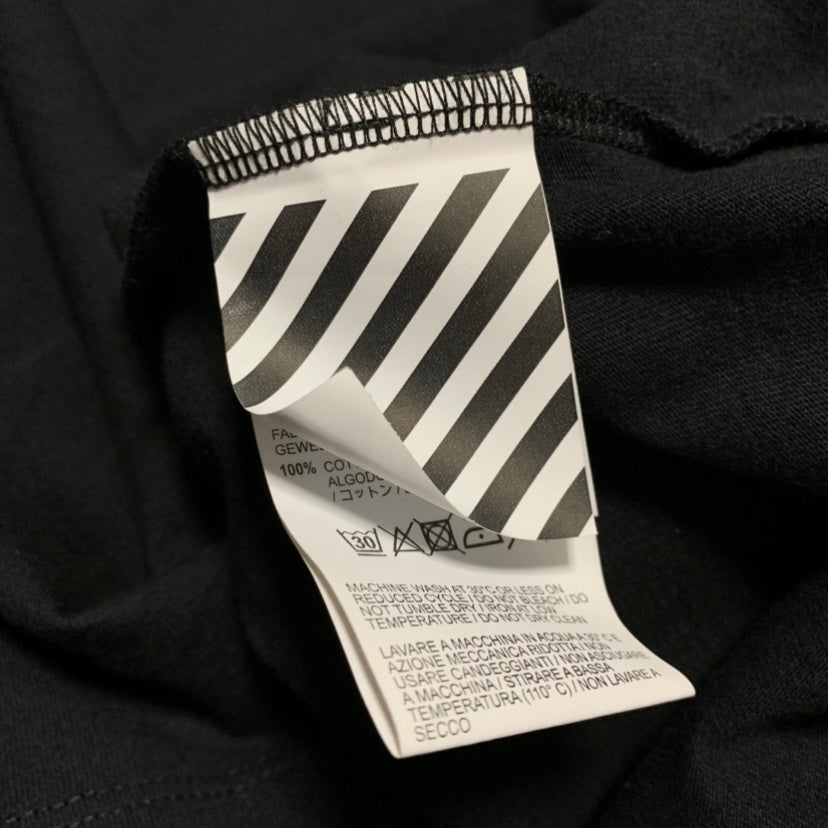 Off White XL Tee Acrylic Arrows Black T-Shirt Virgil Abloh