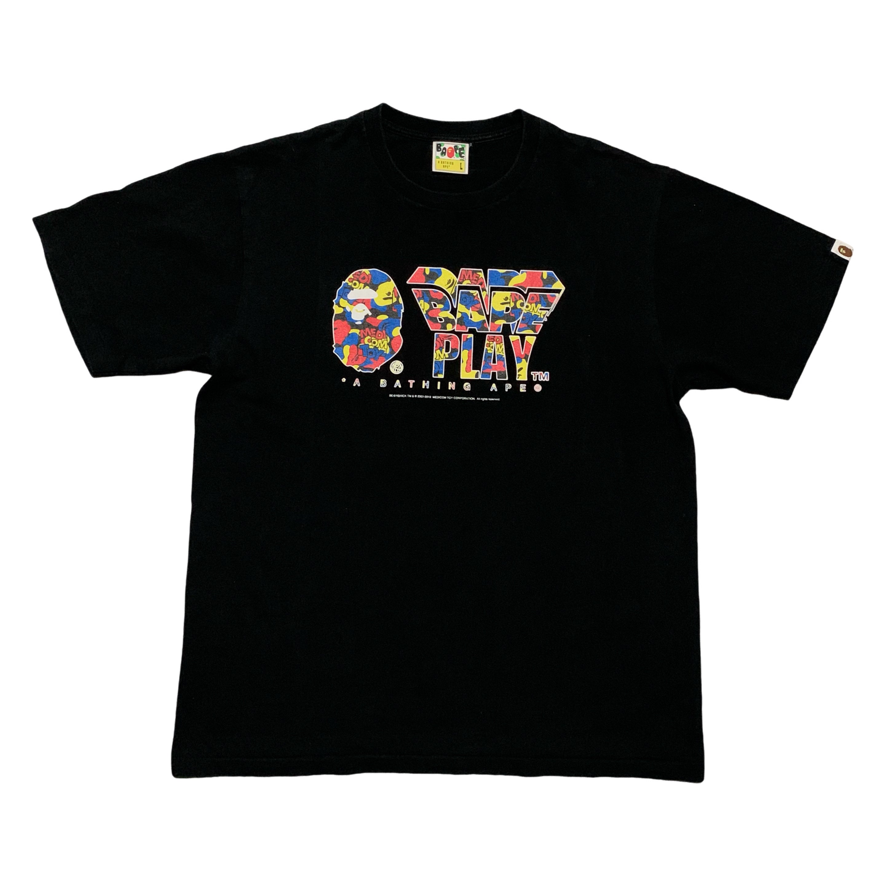 Bape Large Bearbrick Medicom Play Black Tee A Bathing Ape 2019