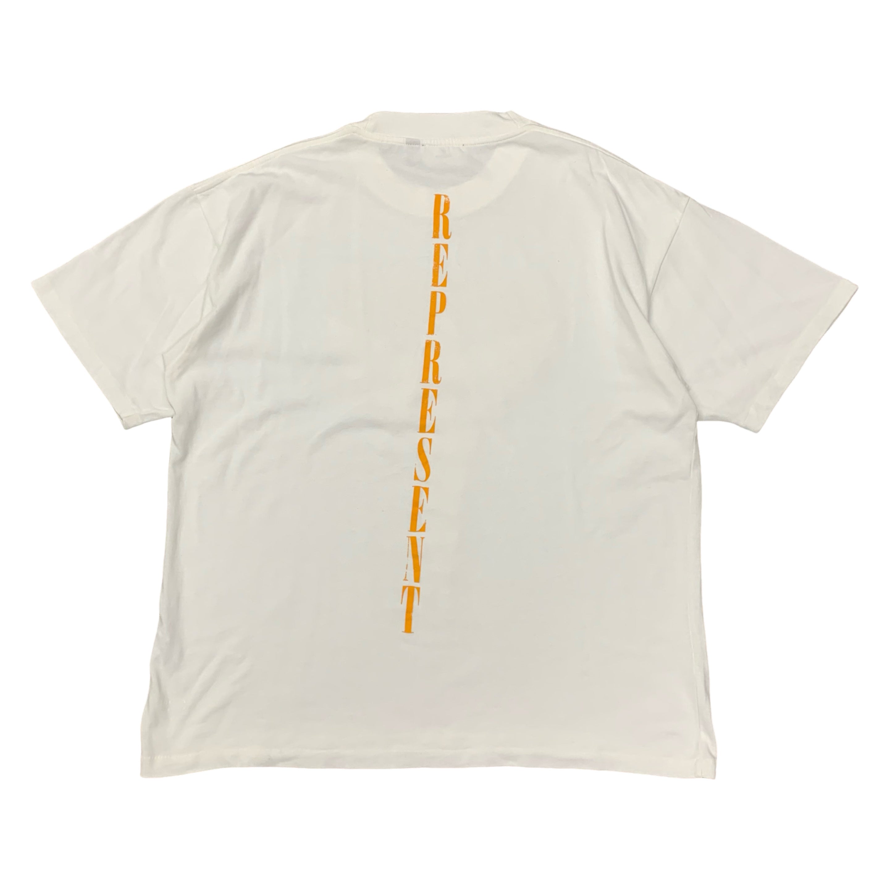 Represent Medium Reborn Horizons Flat White T-Shirt