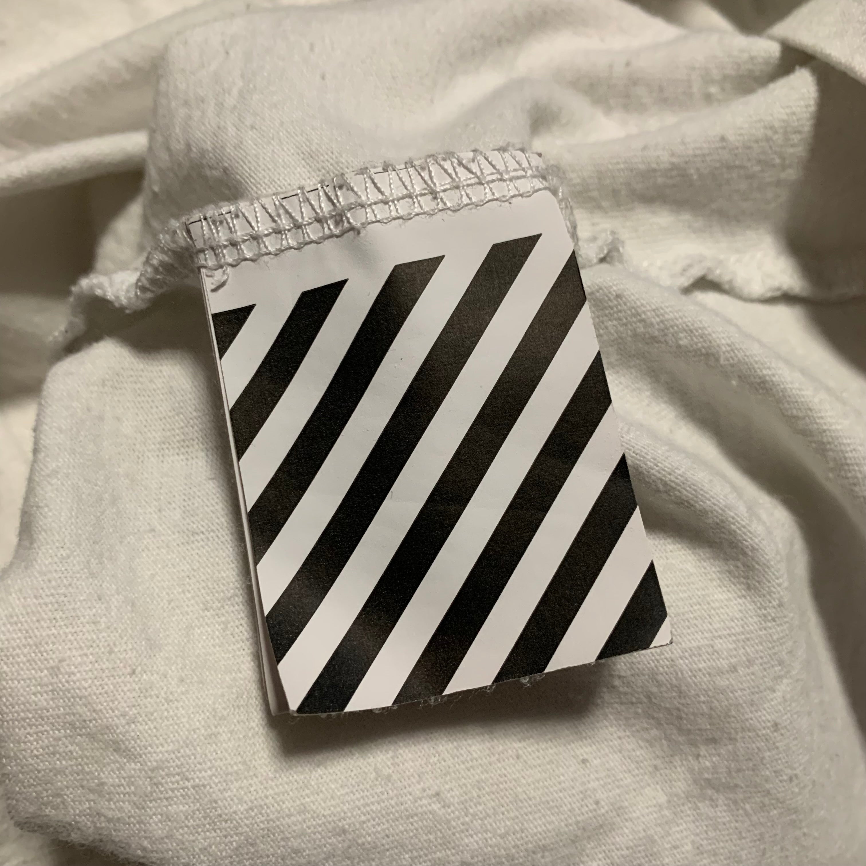 Off White XL Futura Arrows White Tee Virgil Abloh