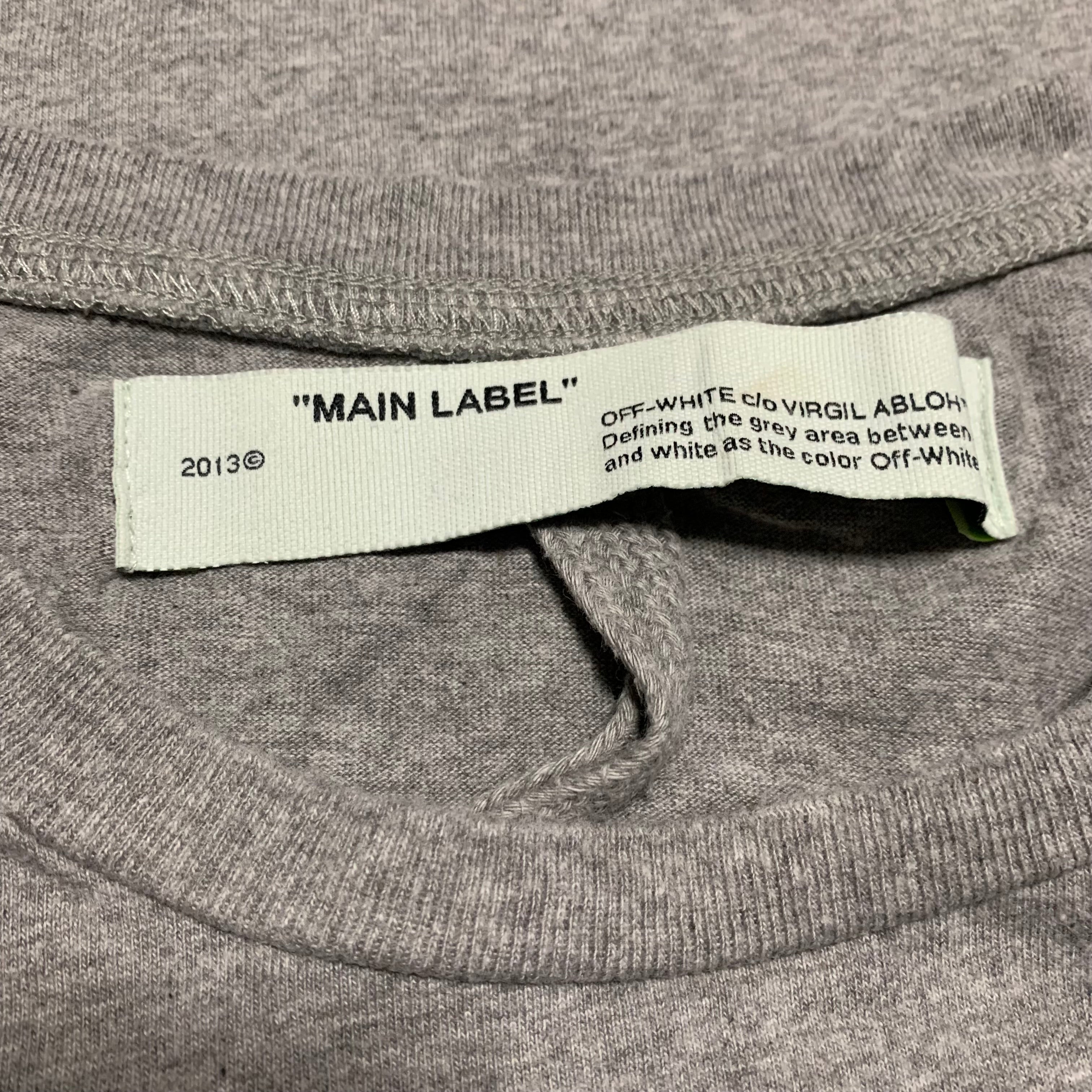 Off White Medium Triangle Grey Tee Virgil Abloh