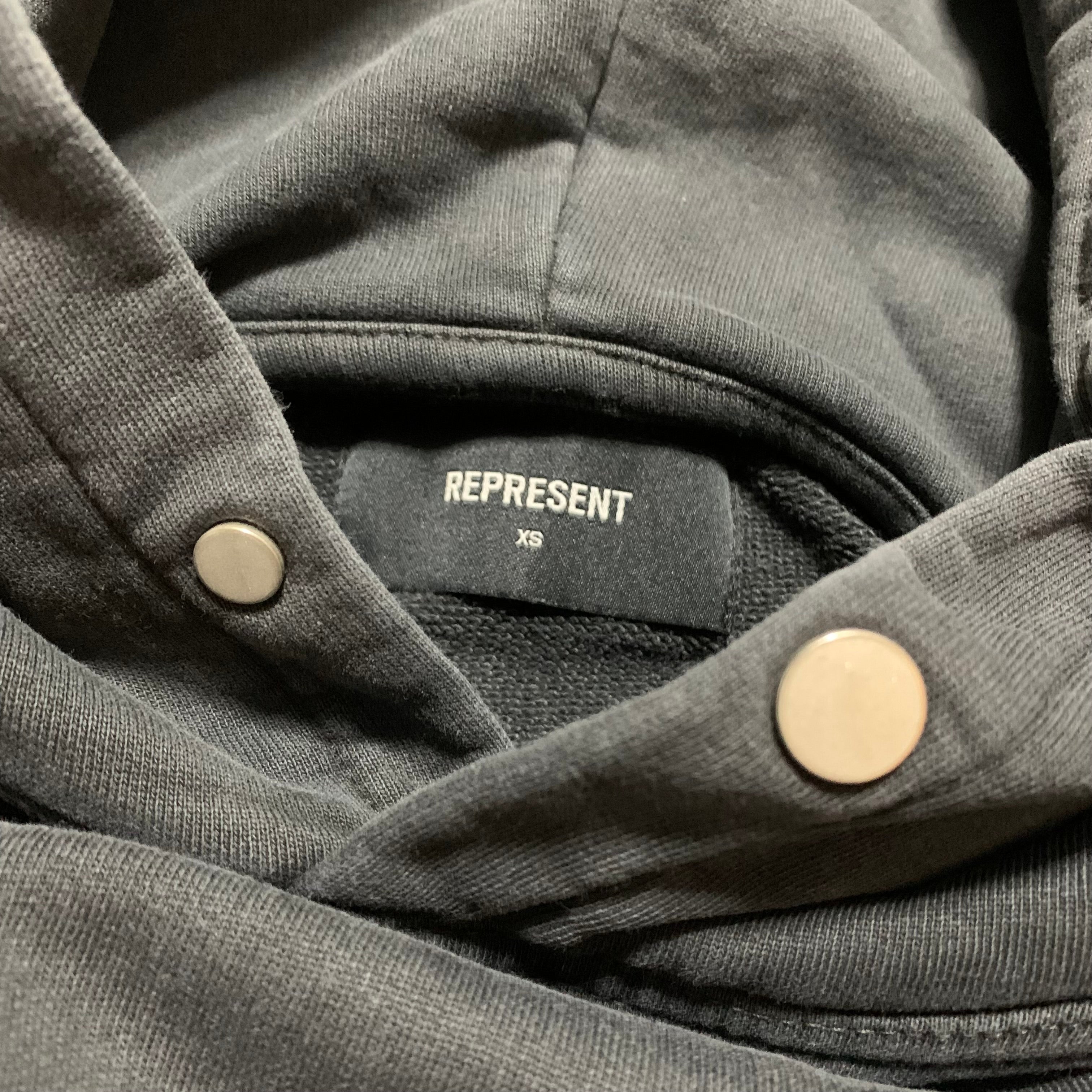 Represent XS Only The Strong Survive Vintage Black Hoodie Shark