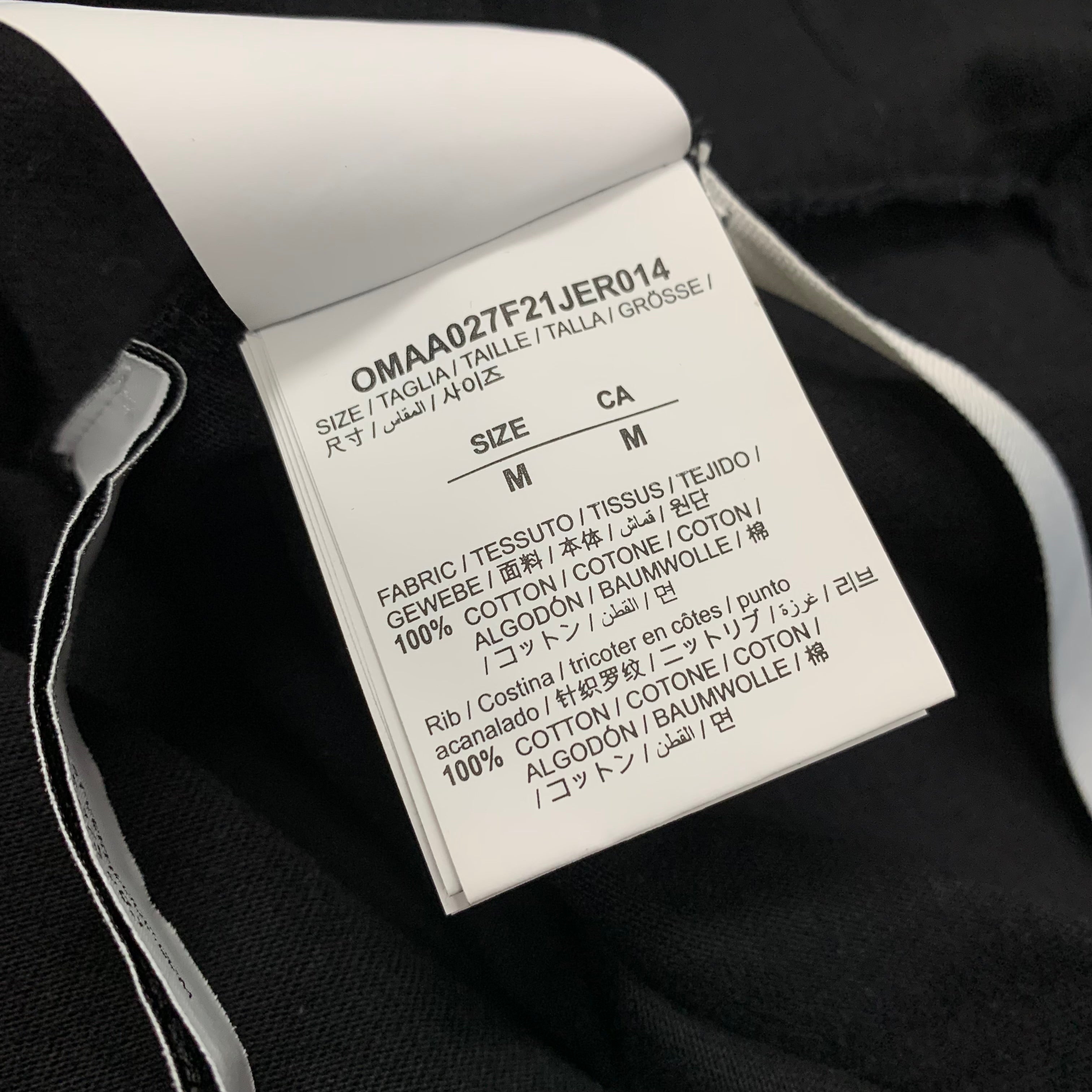 Off White Medium Tee Caravaggio Graphic Black T-Shirt