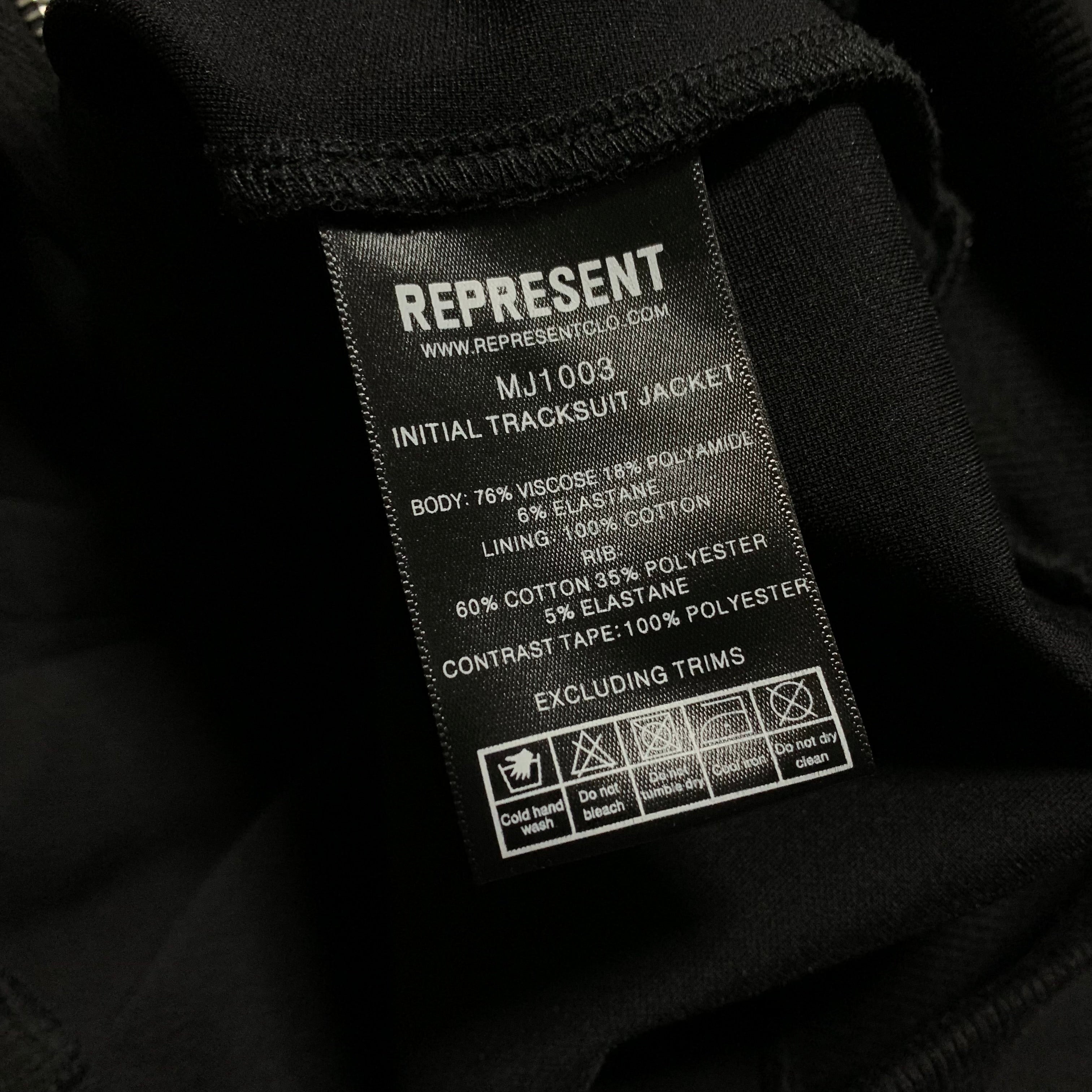 Represent XS Initial Tracksuit Jacket Black Track Top