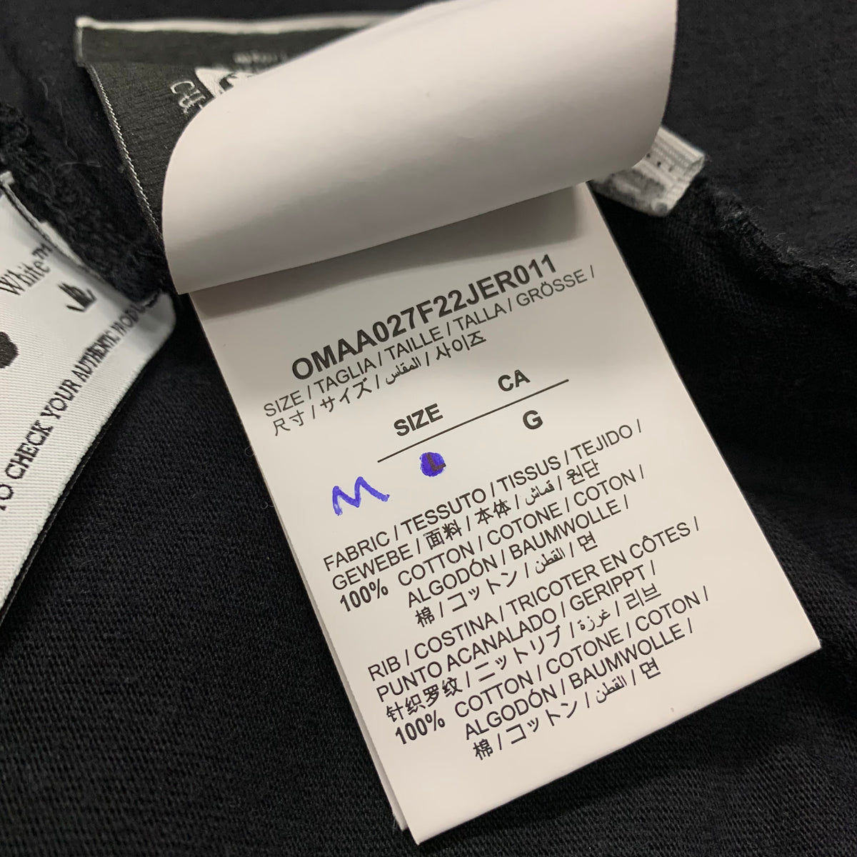 Off White Medium Tee Chain Arrows Black T-Shirt Virgil Abloh