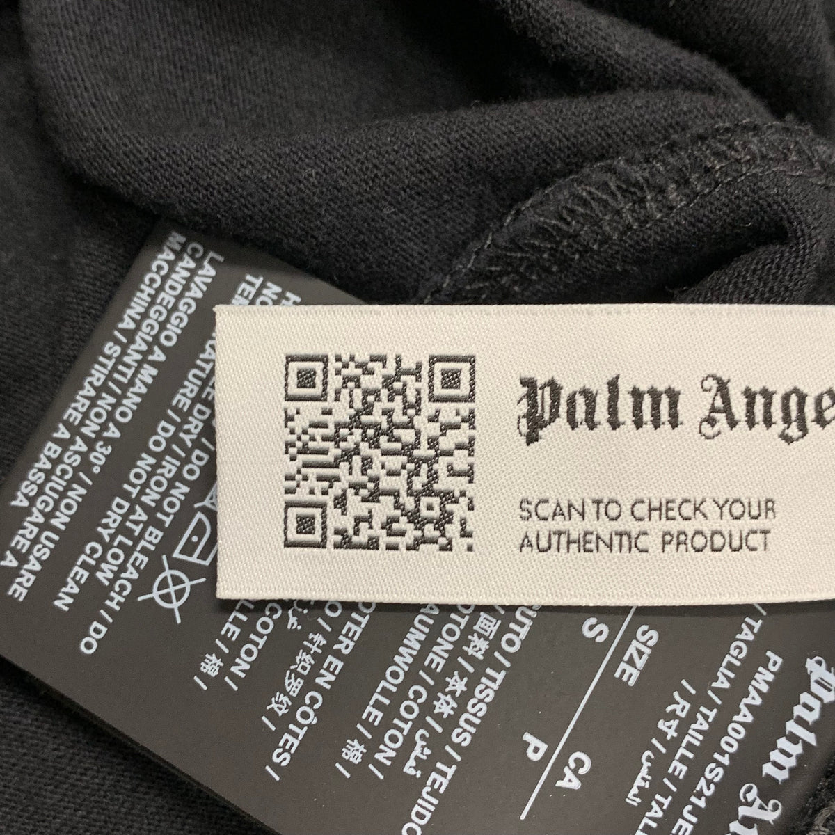 Palm Angels Small Tee Los Angels Sprayed Black T-Shirt