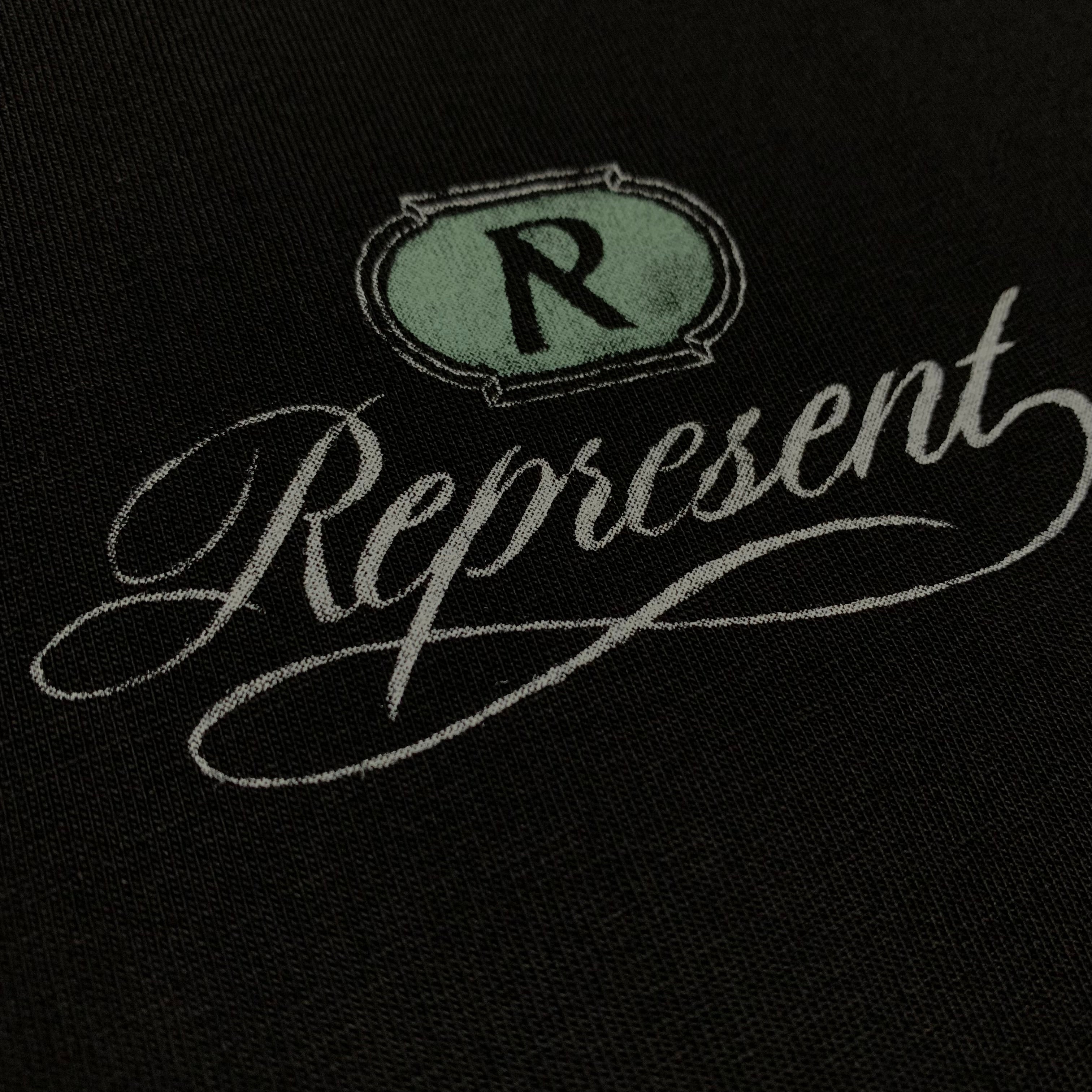 Represent Small Grand Vintage Hand Drawn Jet Black Tee