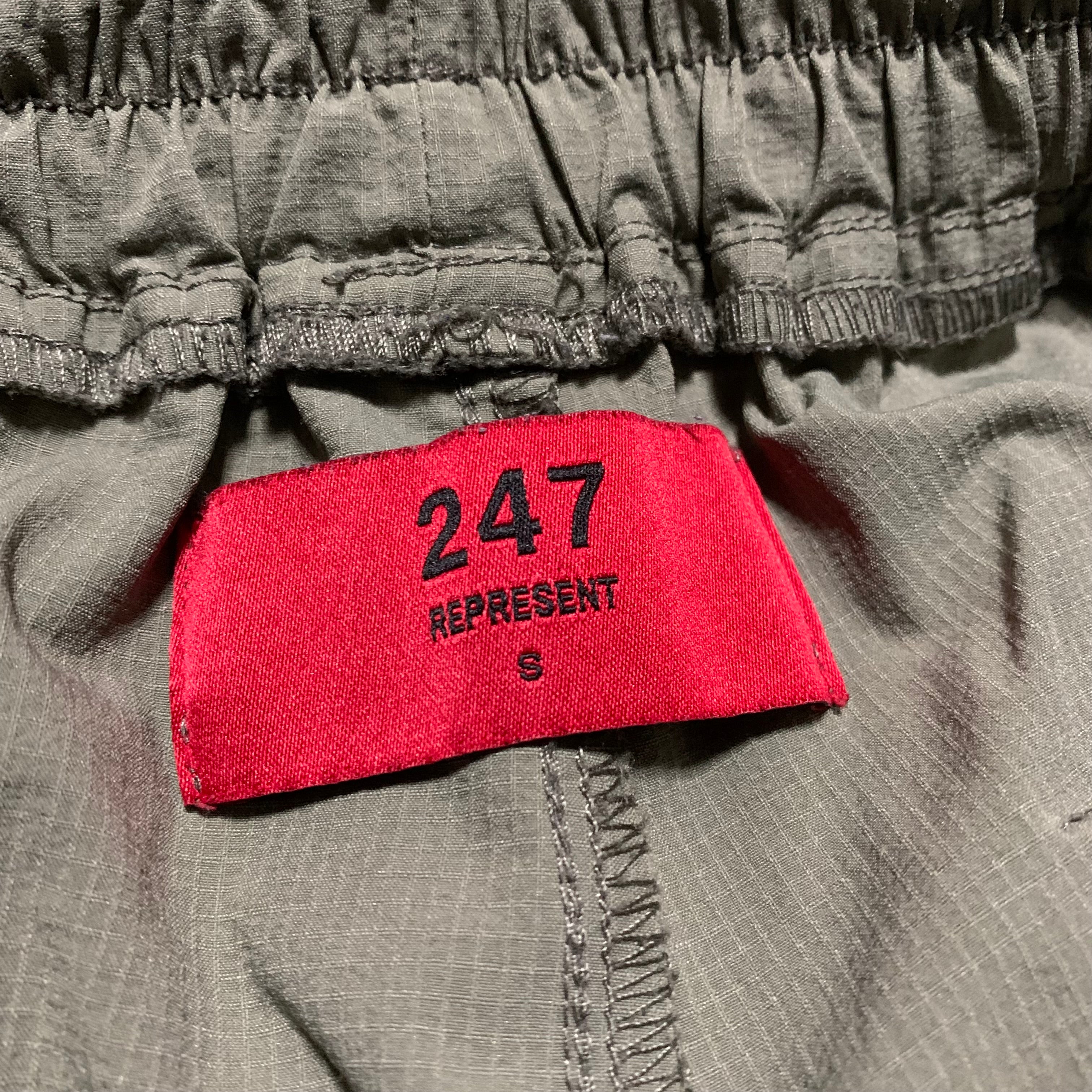 Represent Small 247 Pants Khaki Green Track Pant Bottoms Cargos