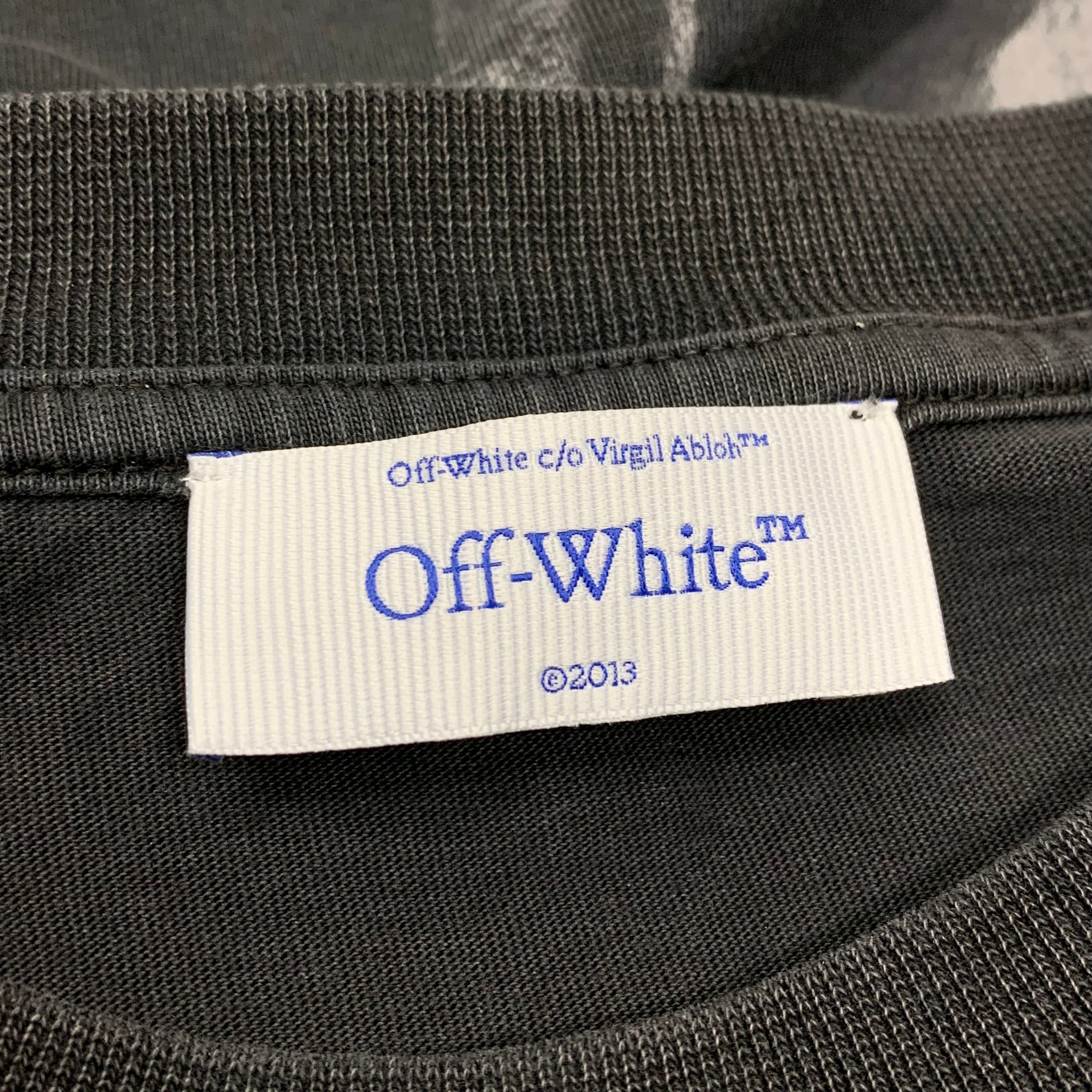 Off White Small Tee St. Matthew Skate Washed Black T-Shirt Oversized Virgil Abloh