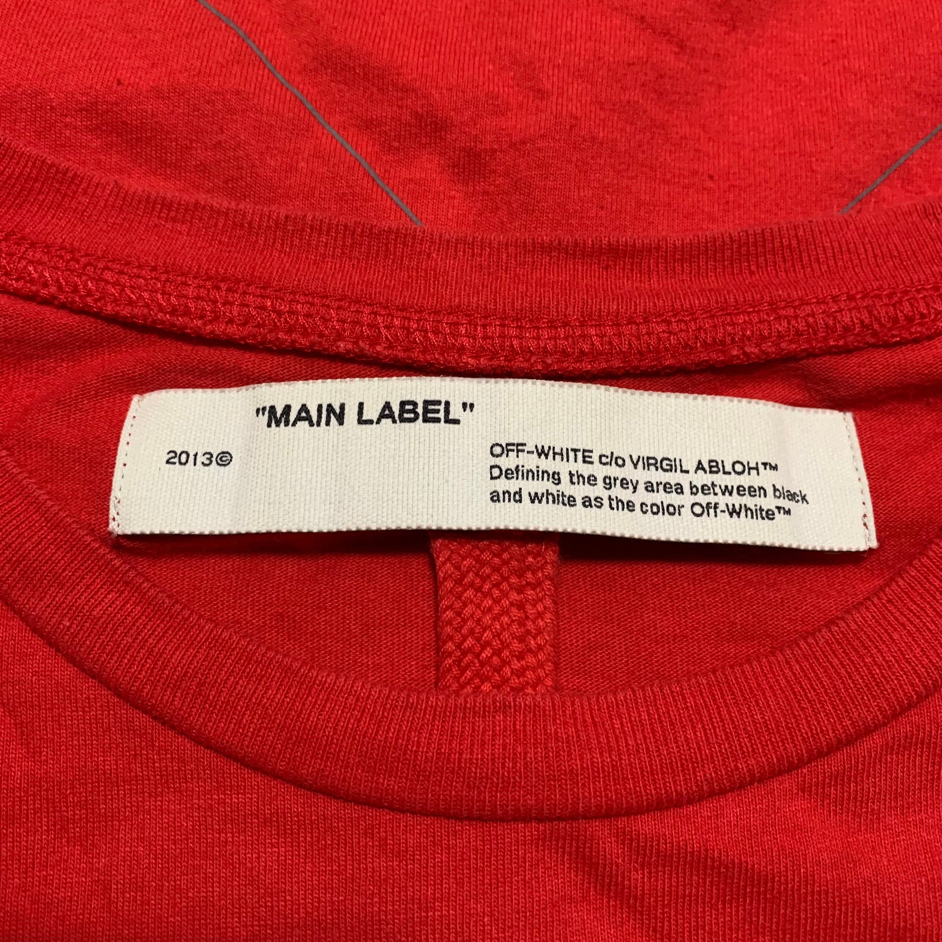 Off White Small Arrows Red Tee Virgil Abloh