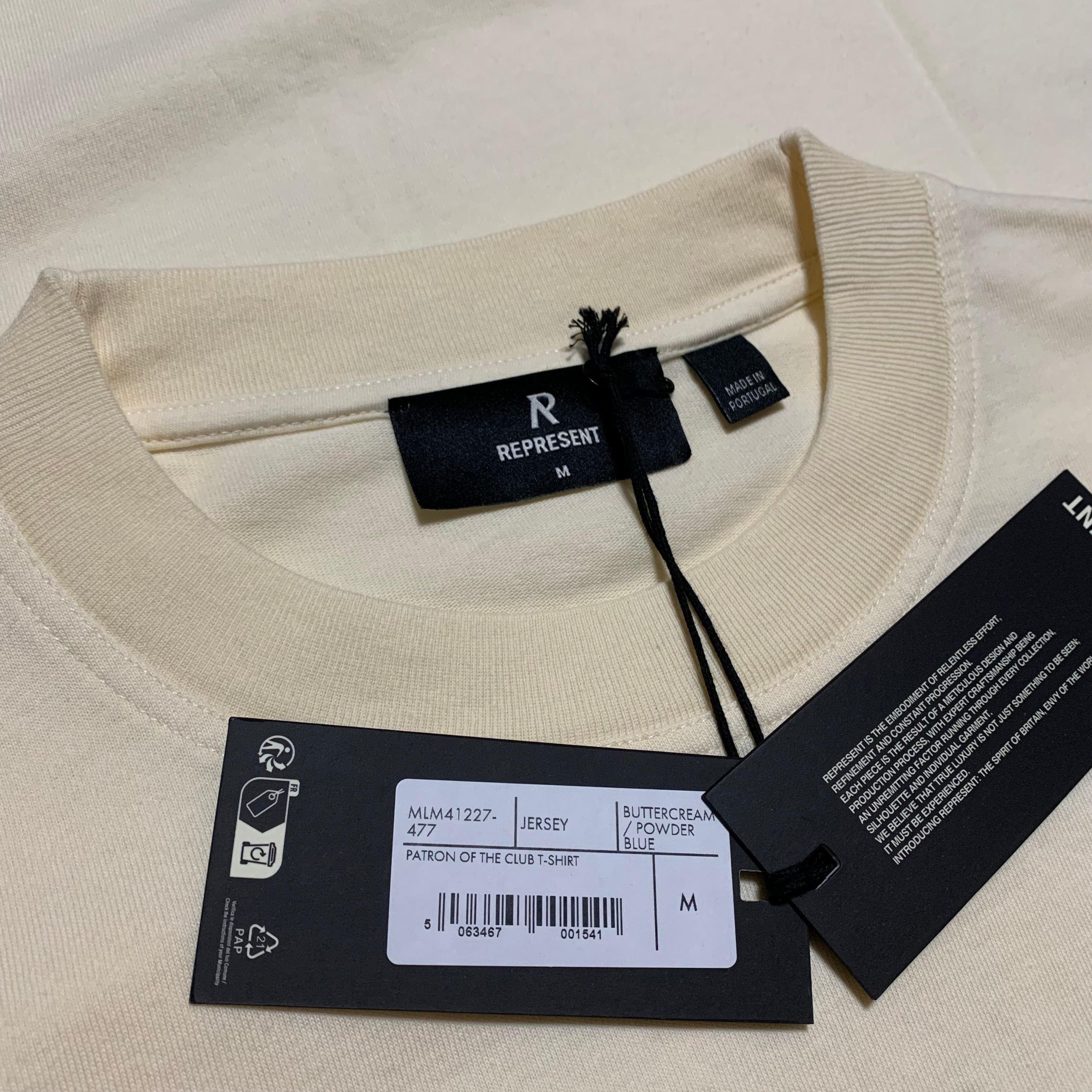 Represent Medium Patron Of The Club Buttercream Powder Blue Tee