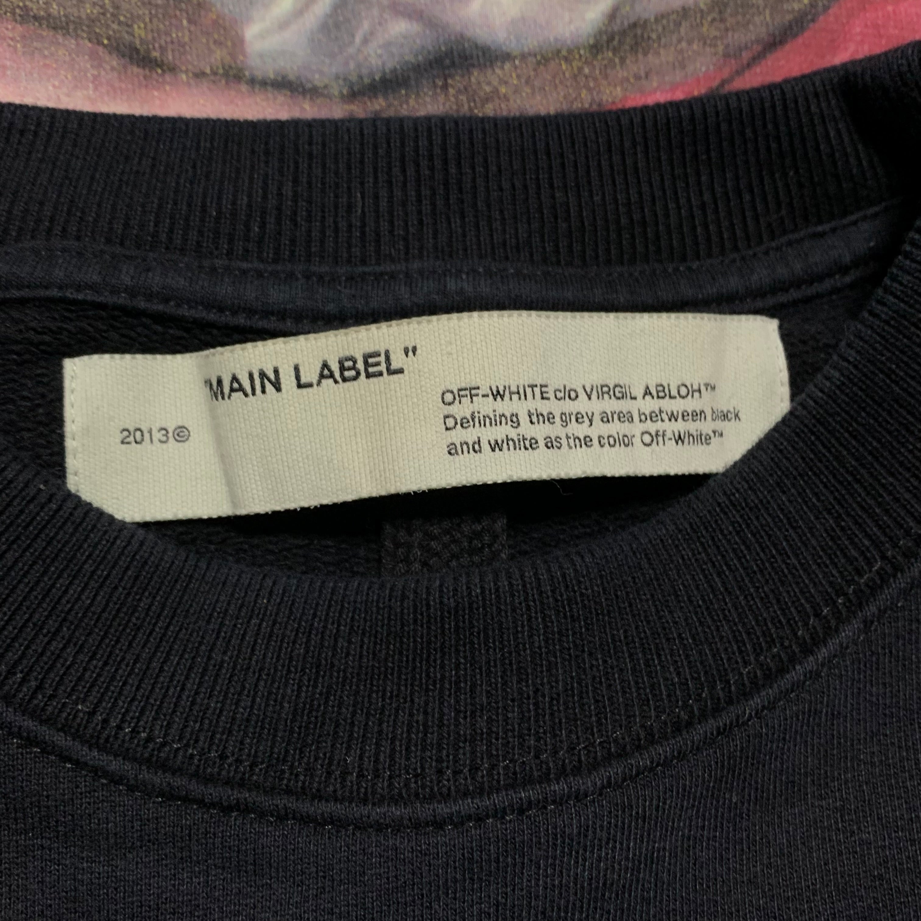 Off White Medium Mariana De Silva Black Sweatshirt Crewneck Virgil Abloh