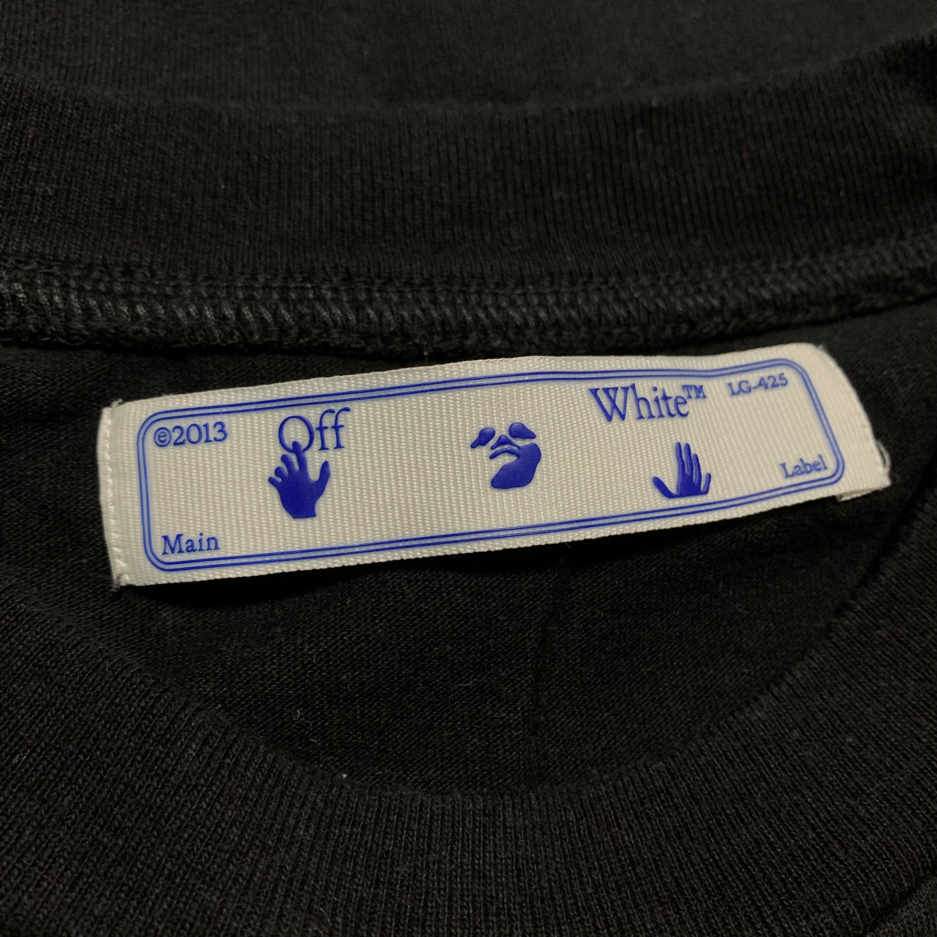 Off White Small Caravaggio Arrows Black Tee Virgil Abloh