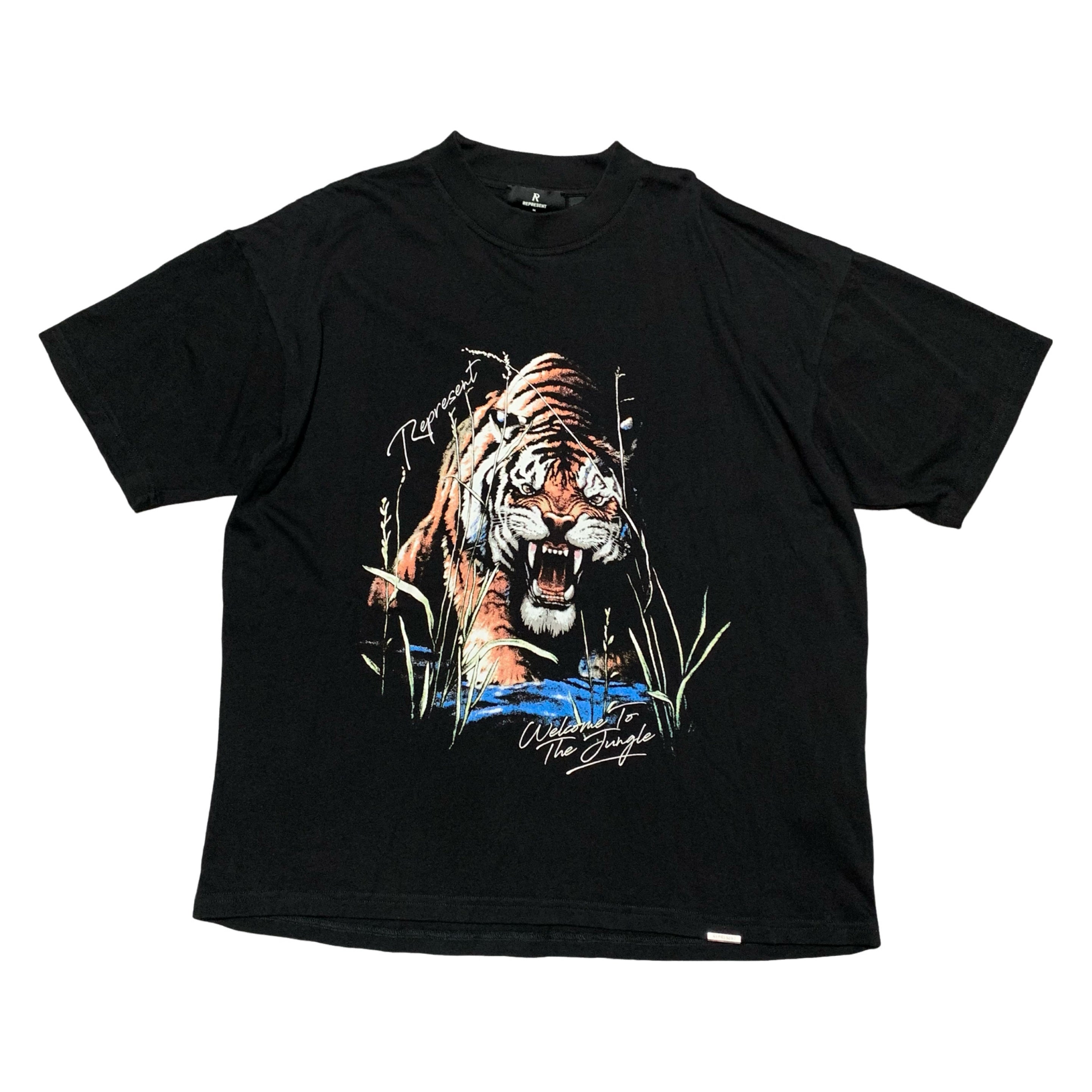 Represent Medium Welcome To The Jungle Off Black Tee