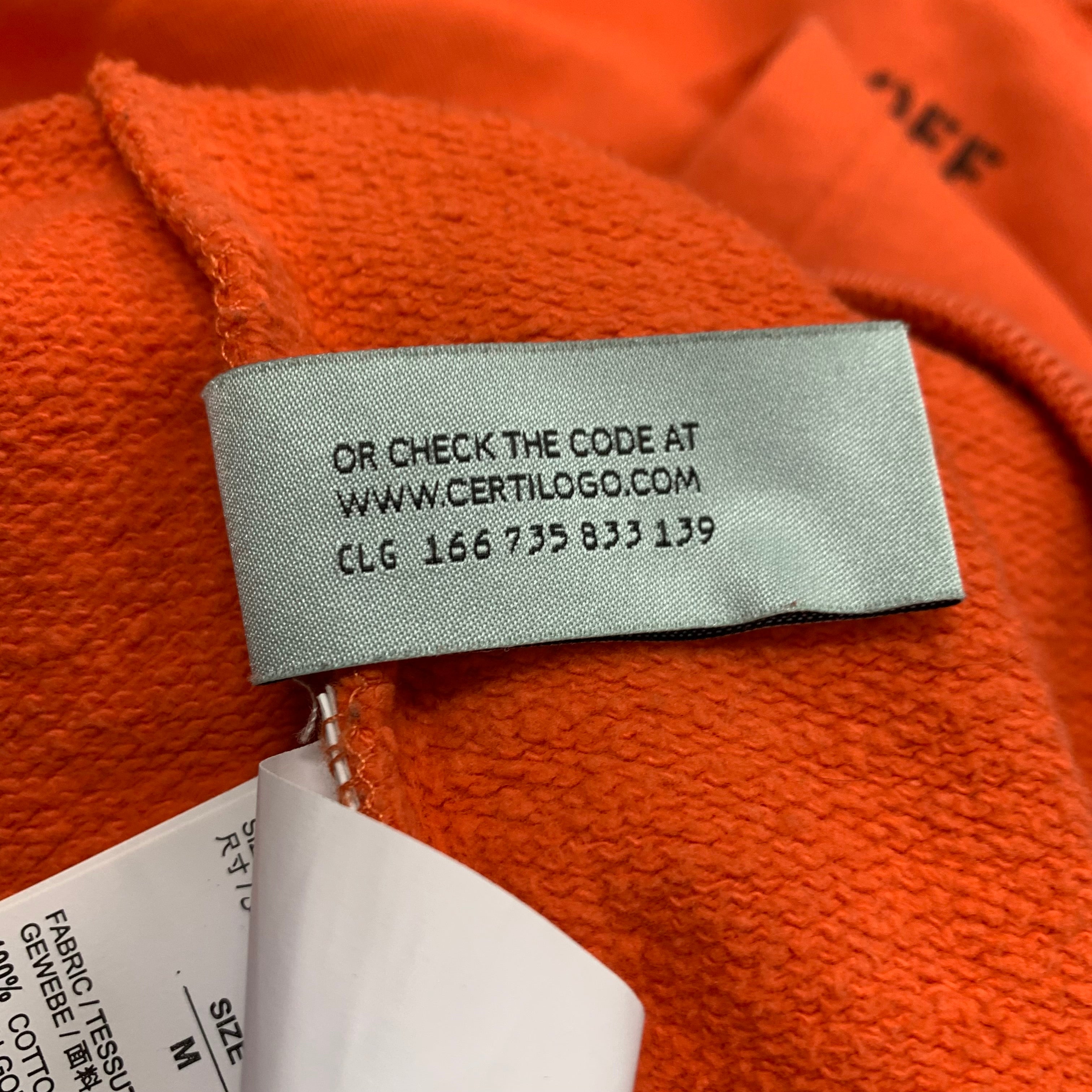 Off White Medium Hoodie Stencil Arrows Orange Hoodie Virgil Abloh