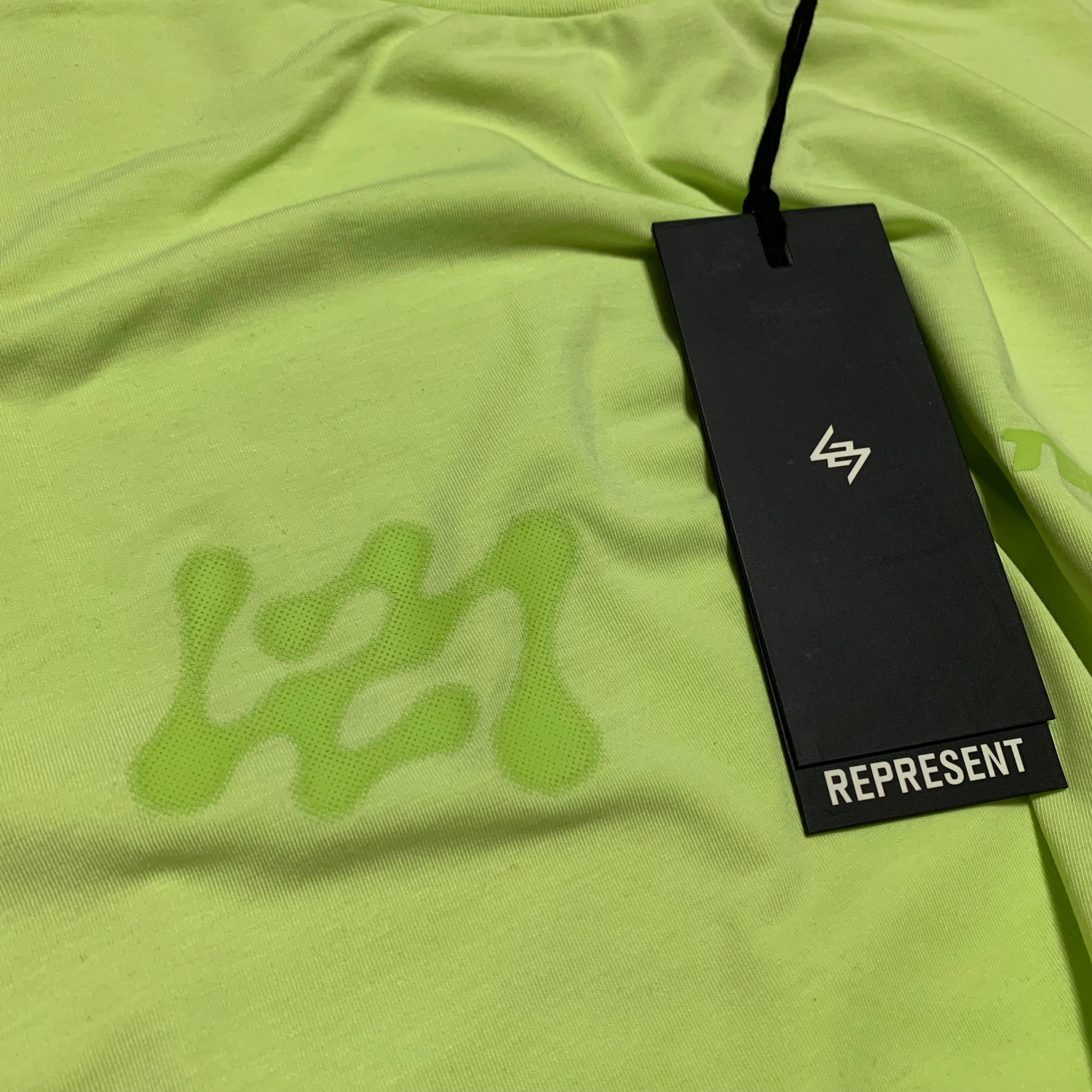 Represent XS 247 Future Terrains Oversized Tee Shadow Lime Green