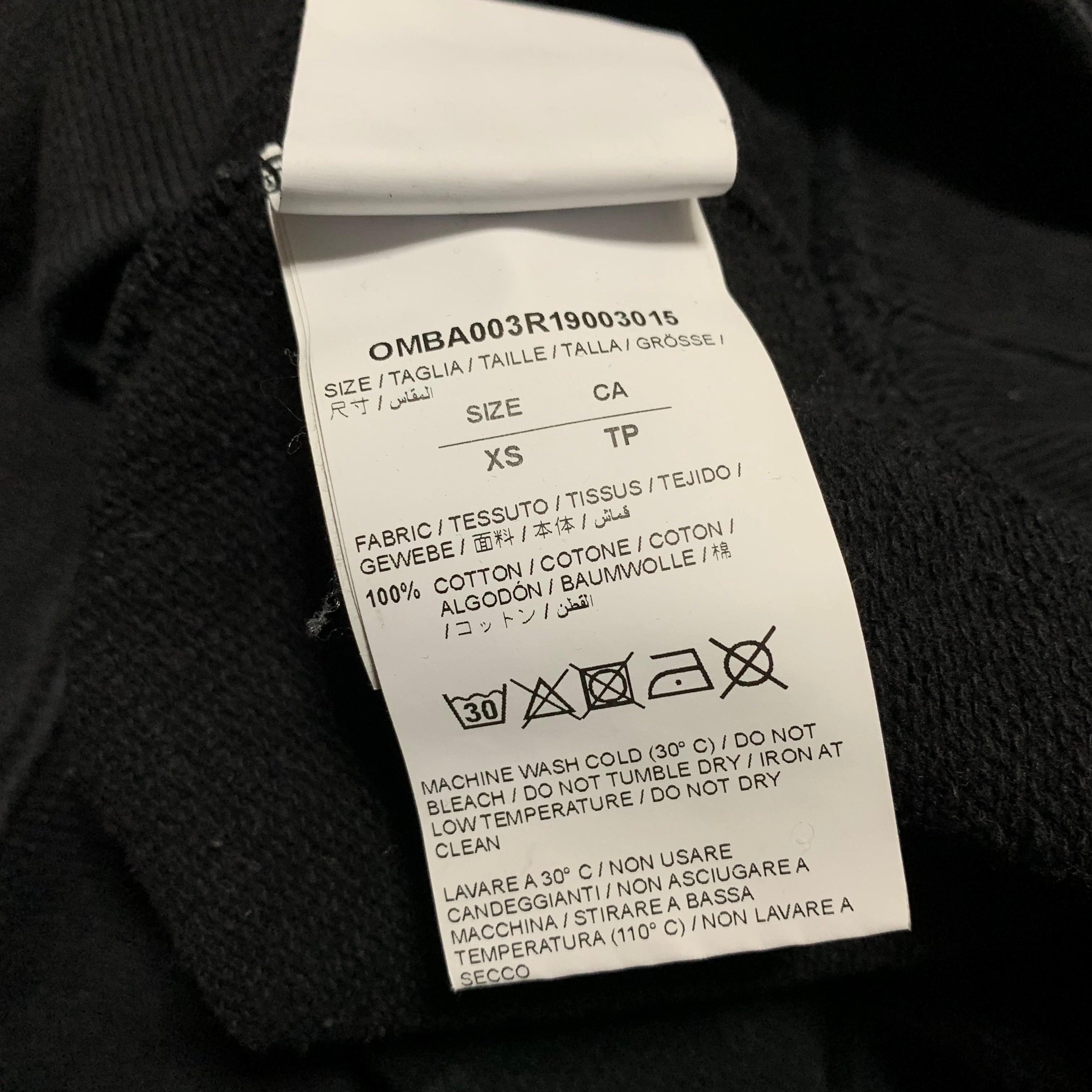 Off White XS Impressionism Arrows Black Sweatshirt Crewneck Virgil Abloh