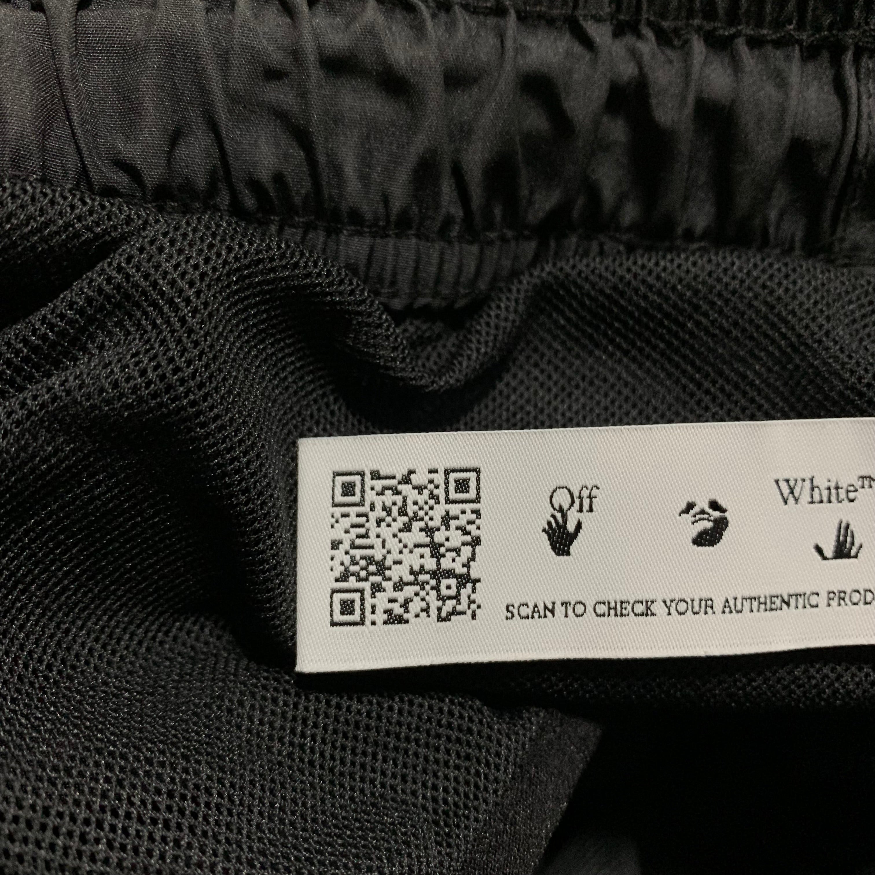 Off White Medium Swim Shorts Black Diag Bottoms Virgil Abloh