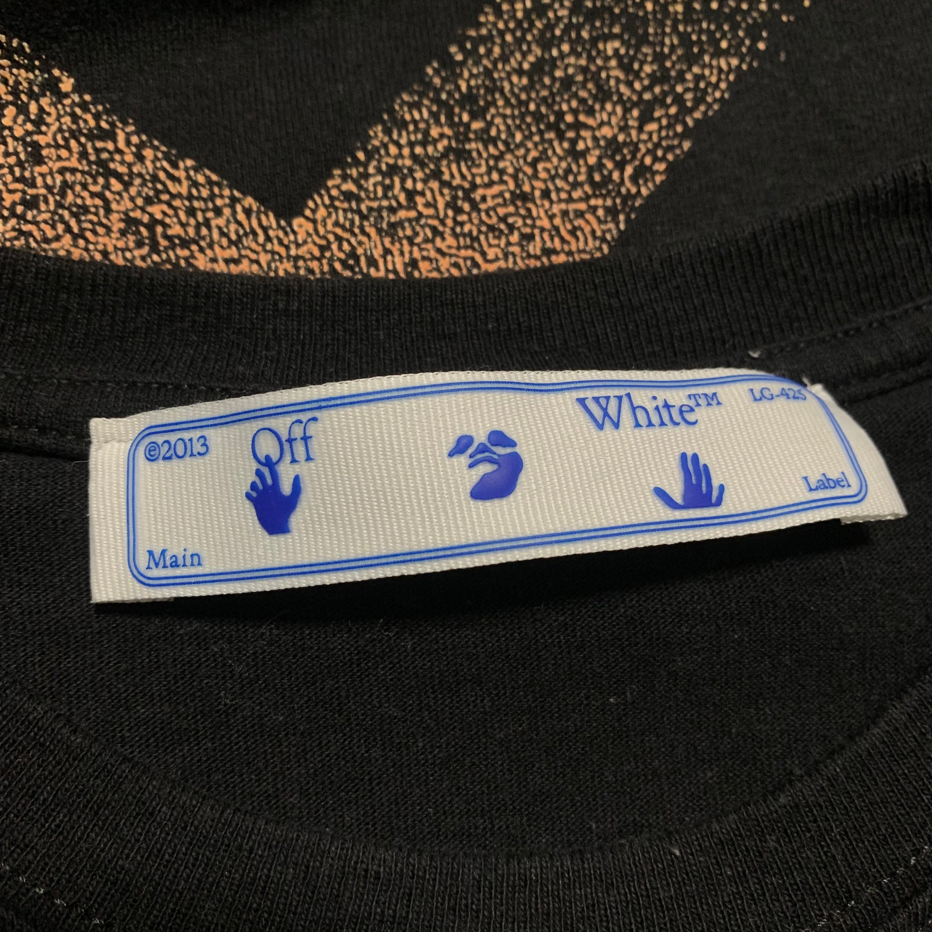Off White Small Degrade Arrows Black Long Sleeve Tee Virgil Abloh