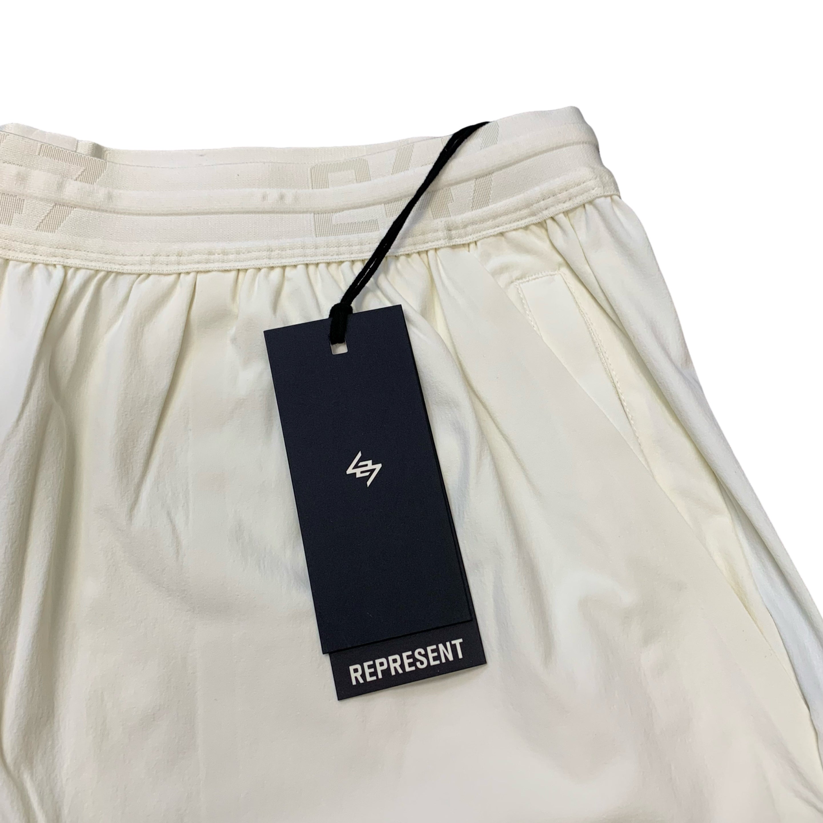 Represent Large Shorts Team 247 Fused Cream White Shorts