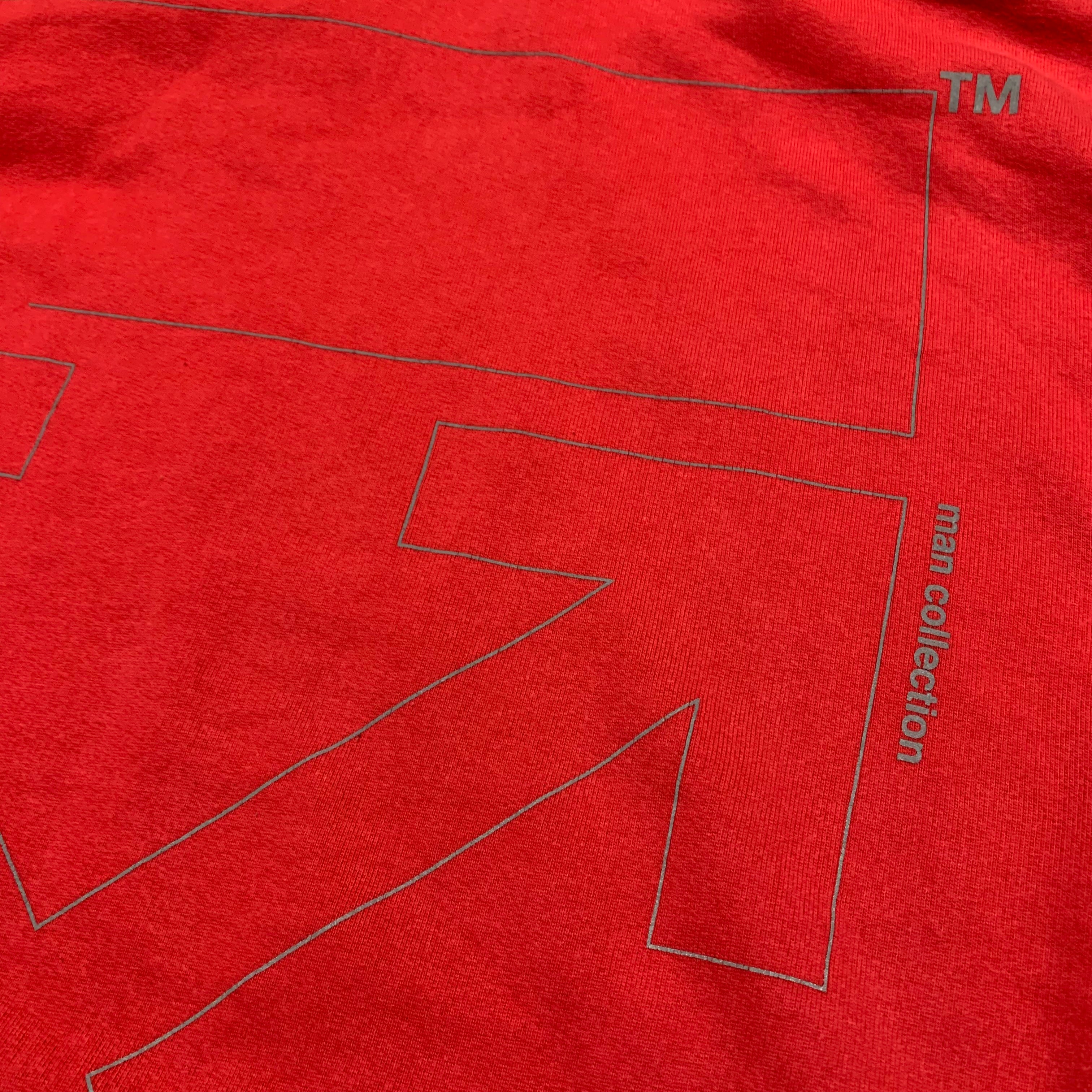 Off White Large Outline Arrows Red Hoodie Virgil Abloh