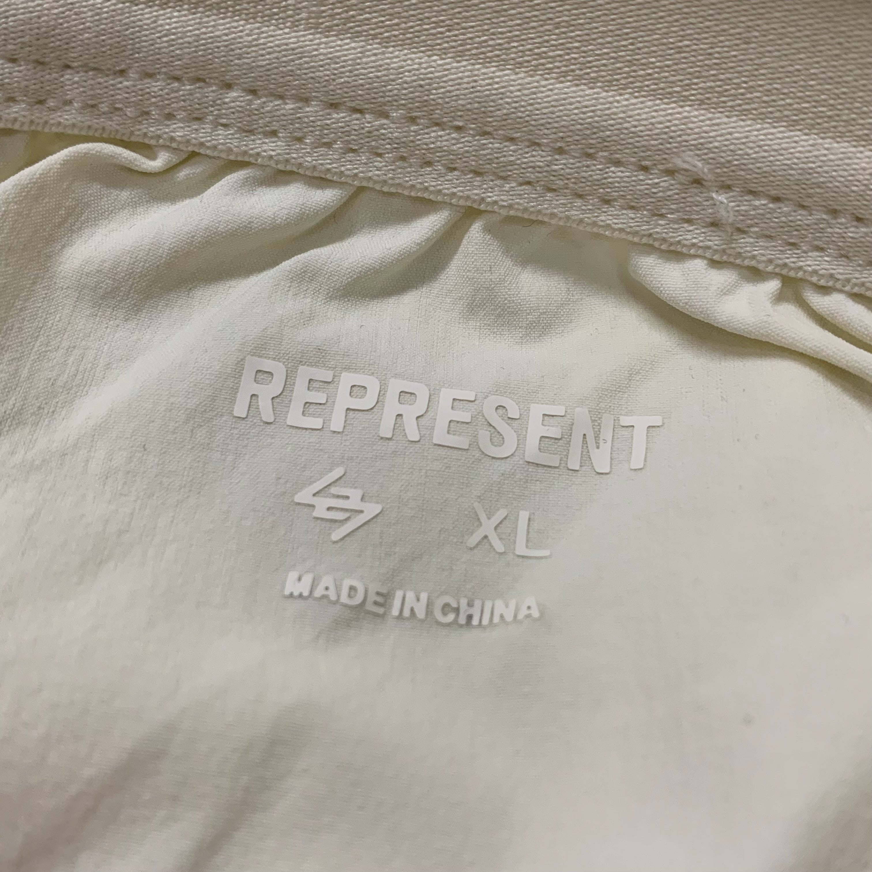 Represent XL Shorts Team 247 Fused Cream White Shorts Bottoms
