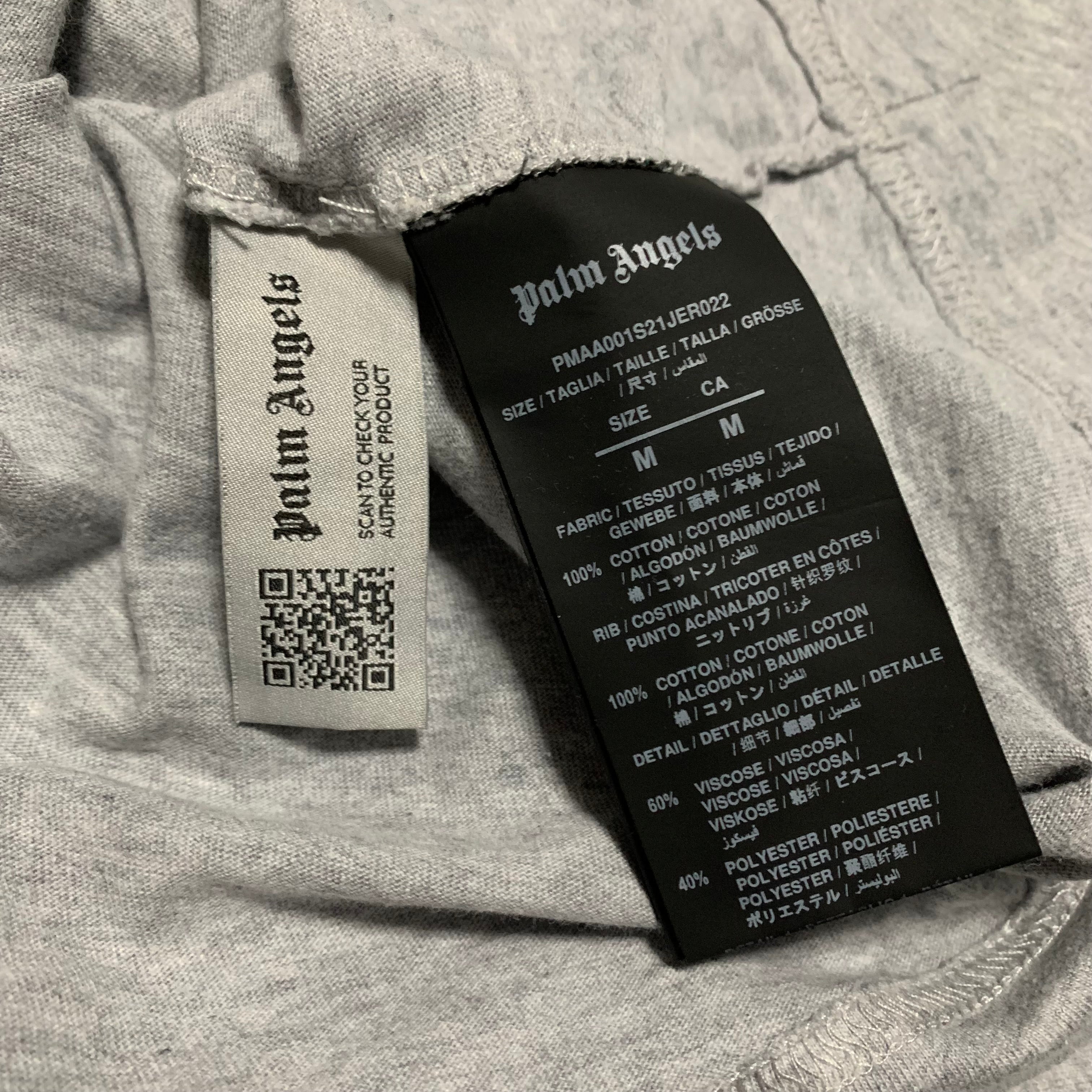 Palm Angels Medium Pirate Bear Grey Tee