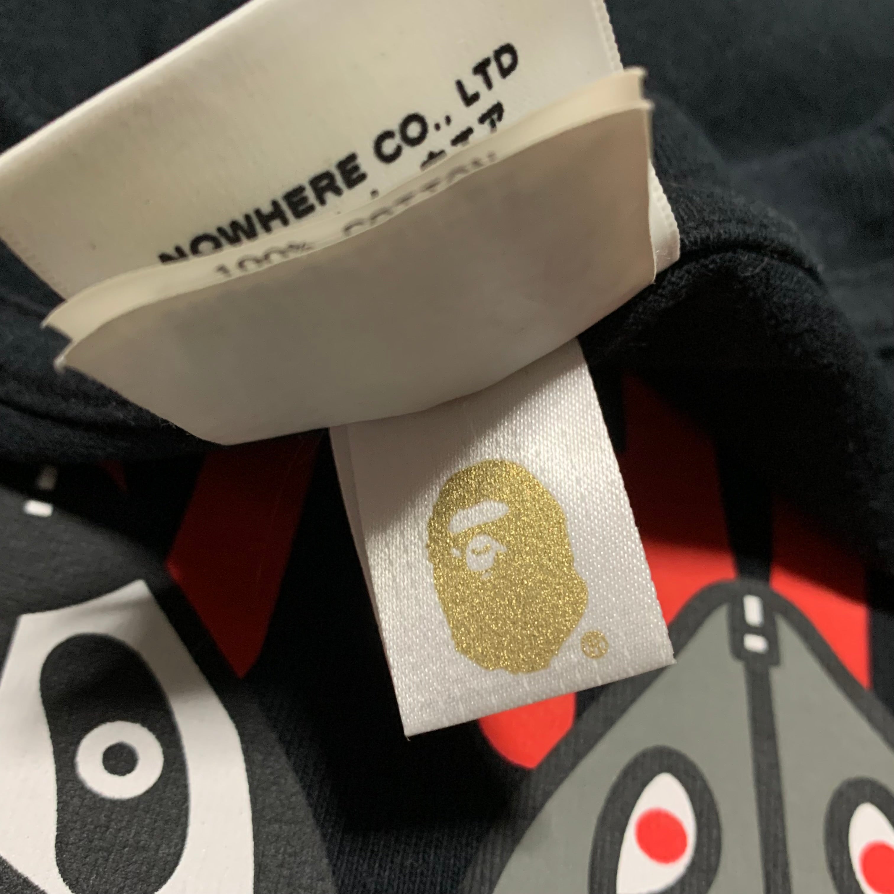 Bape XL Bathing Ape Graphic Black Tee A Bathing Ape